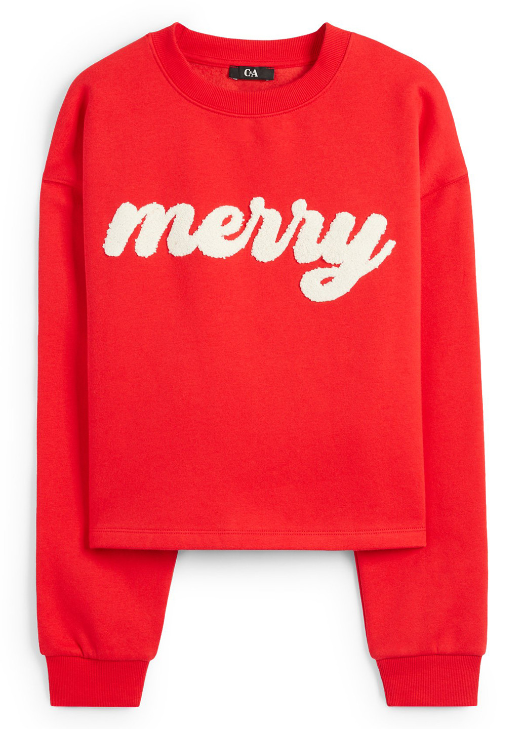 Червоний світшот C&A однотонний флокування (353313777)