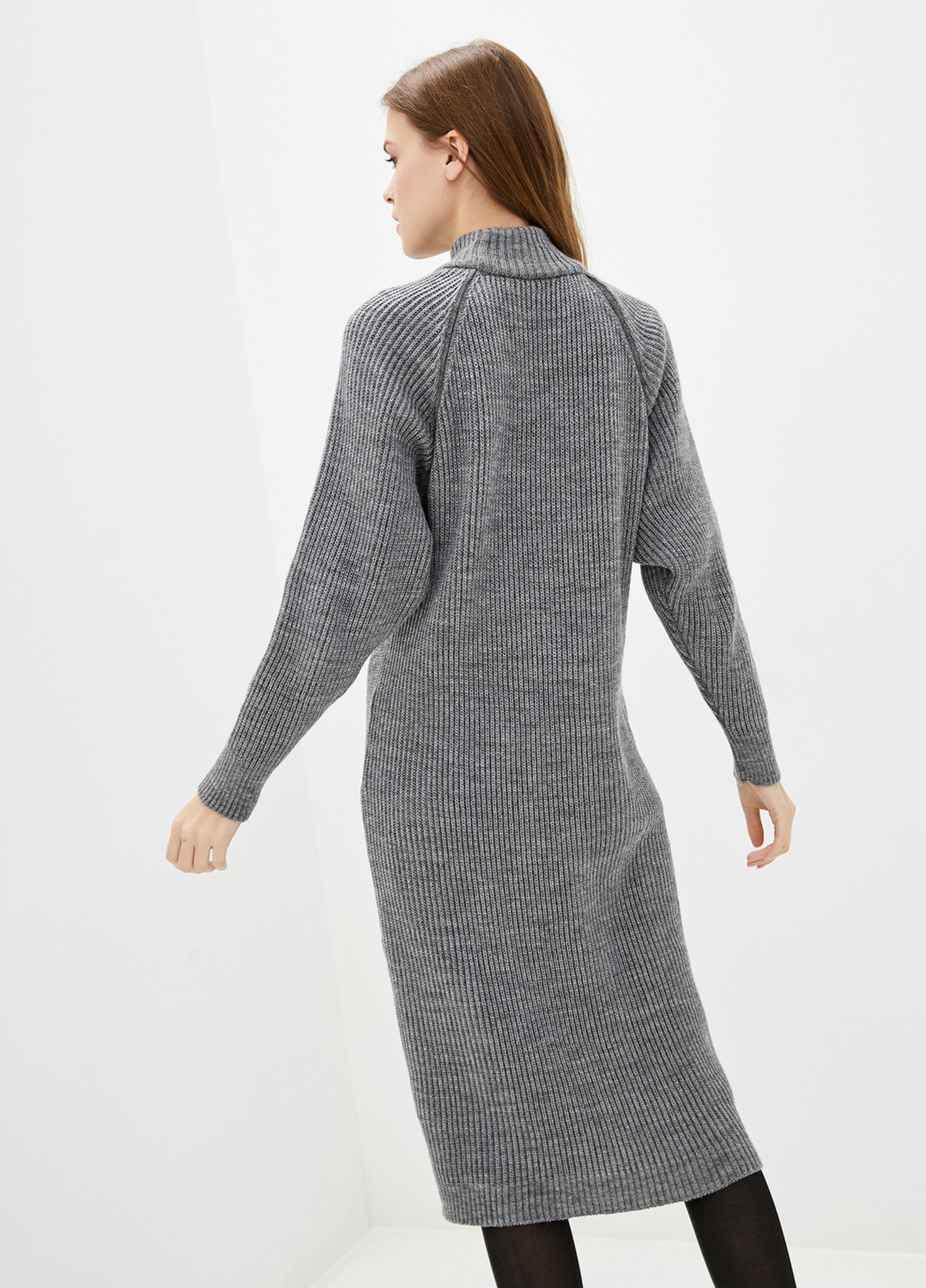 Темно-серое кэжуал платье платье-свитер Sewel меланжевое