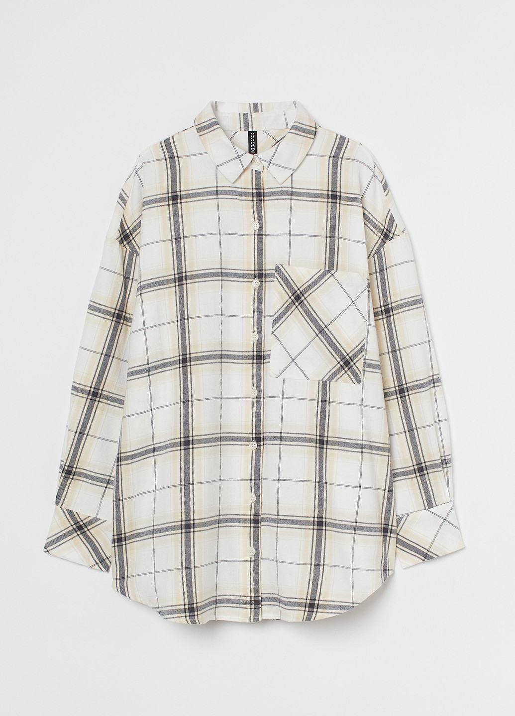 Светло-бежевая кэжуал рубашка в клетку H&M