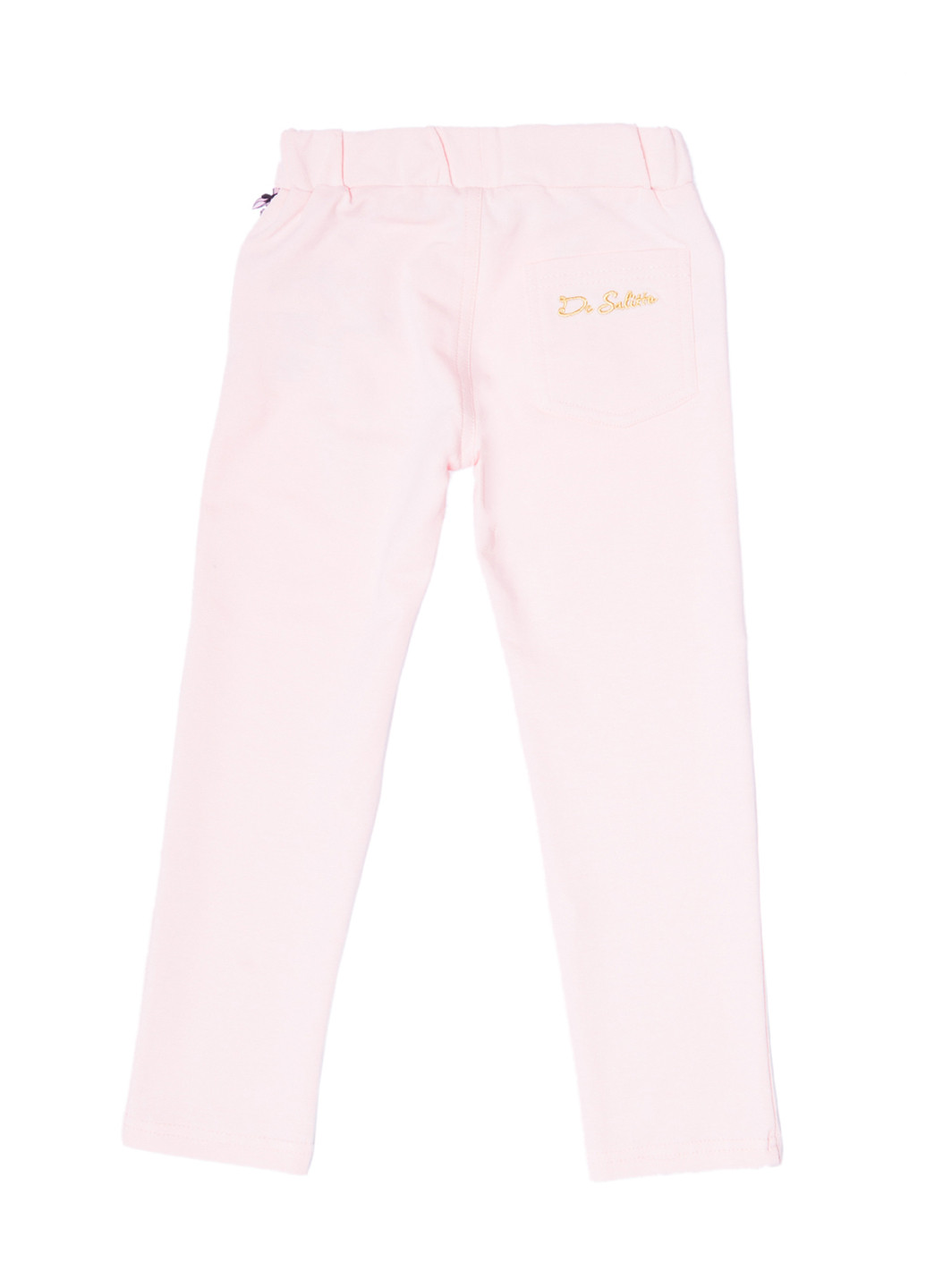 Розовые кэжуал демисезонные прямые брюки De Salitto