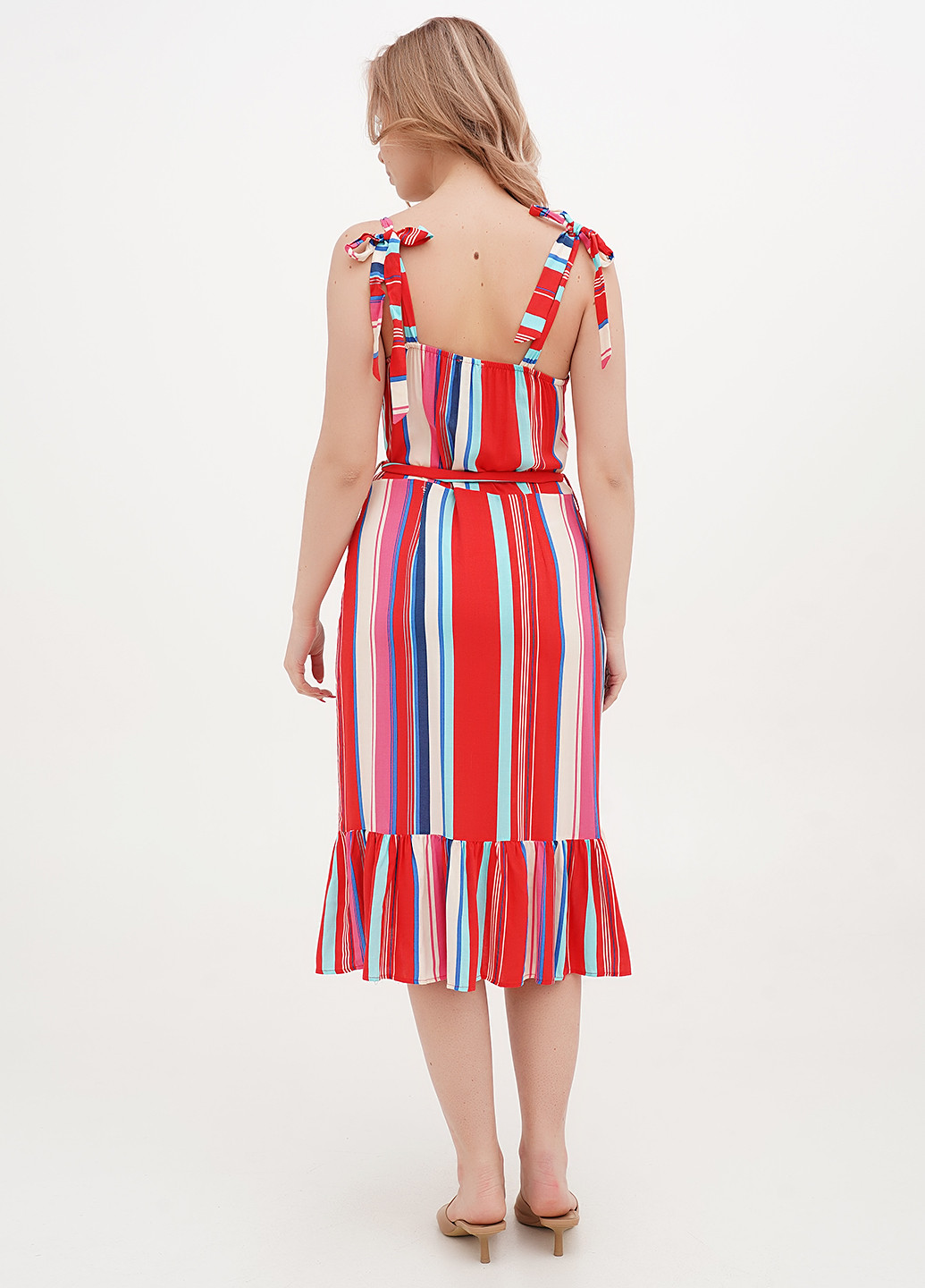 Червона кежуал сукня Vicolo в смужку