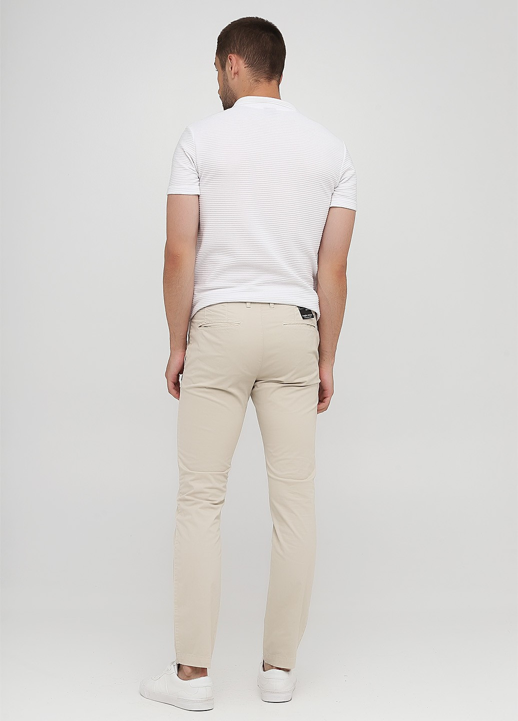 Светло-бежевые кэжуал демисезонные брюки C&A