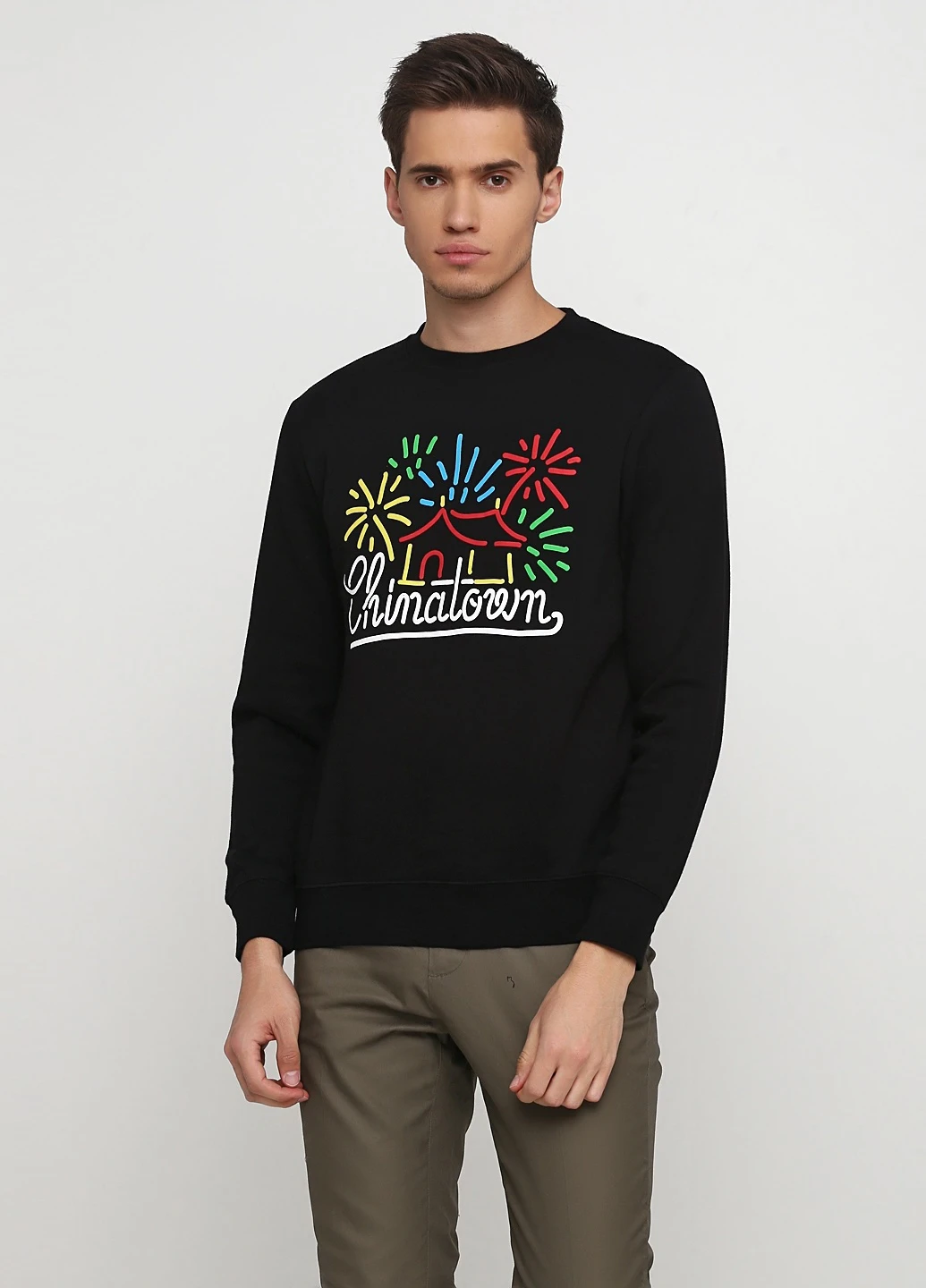 Черный свитщот H&M надпись (221696959)