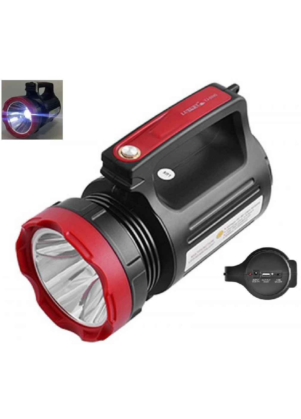 Мощный фонарь прожектор аккумуляторный ручной 3 режима с функцией Power Bank (627292) Unbranded (254026330)