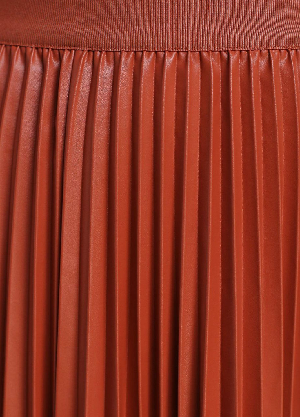 Терракотовая кэжуал однотонная юбка Max & Co плиссе