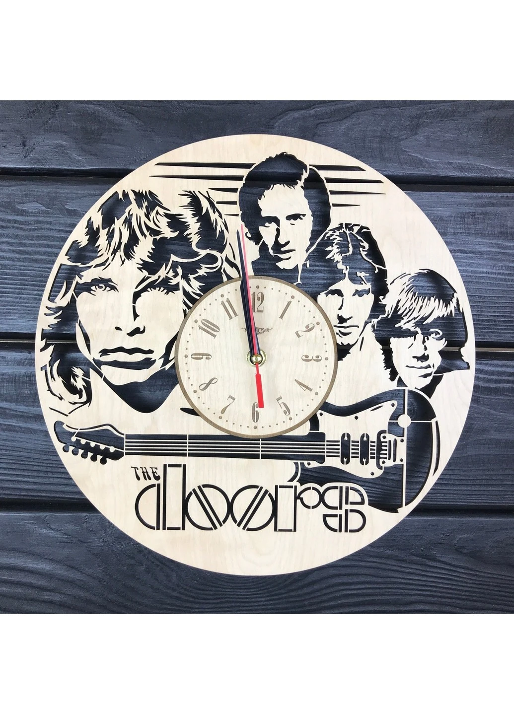 Бесшумные настенные часы из дерева «The Doors» 7Arts (253566603)