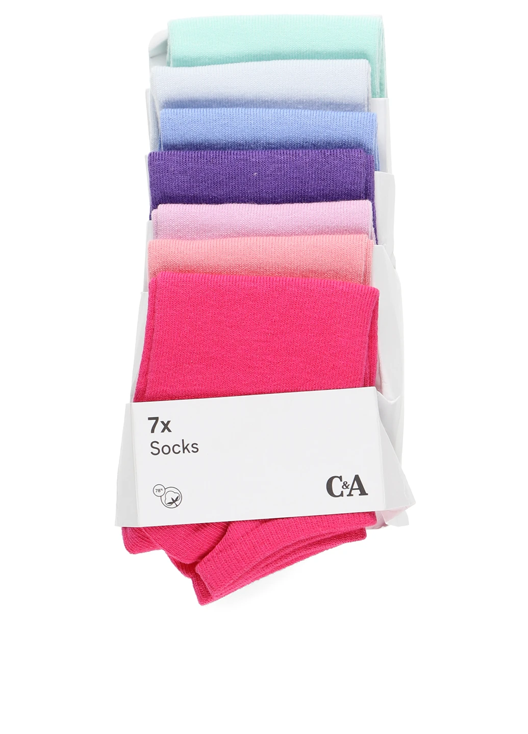 Комбіновані шкарпетки (7 пар) C&A однотонні (296723792)