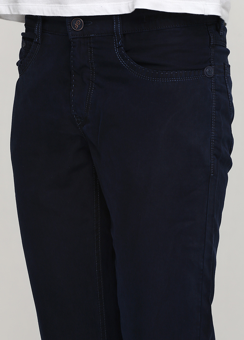 Темно-синие летние прямые джинсы GF Ferre