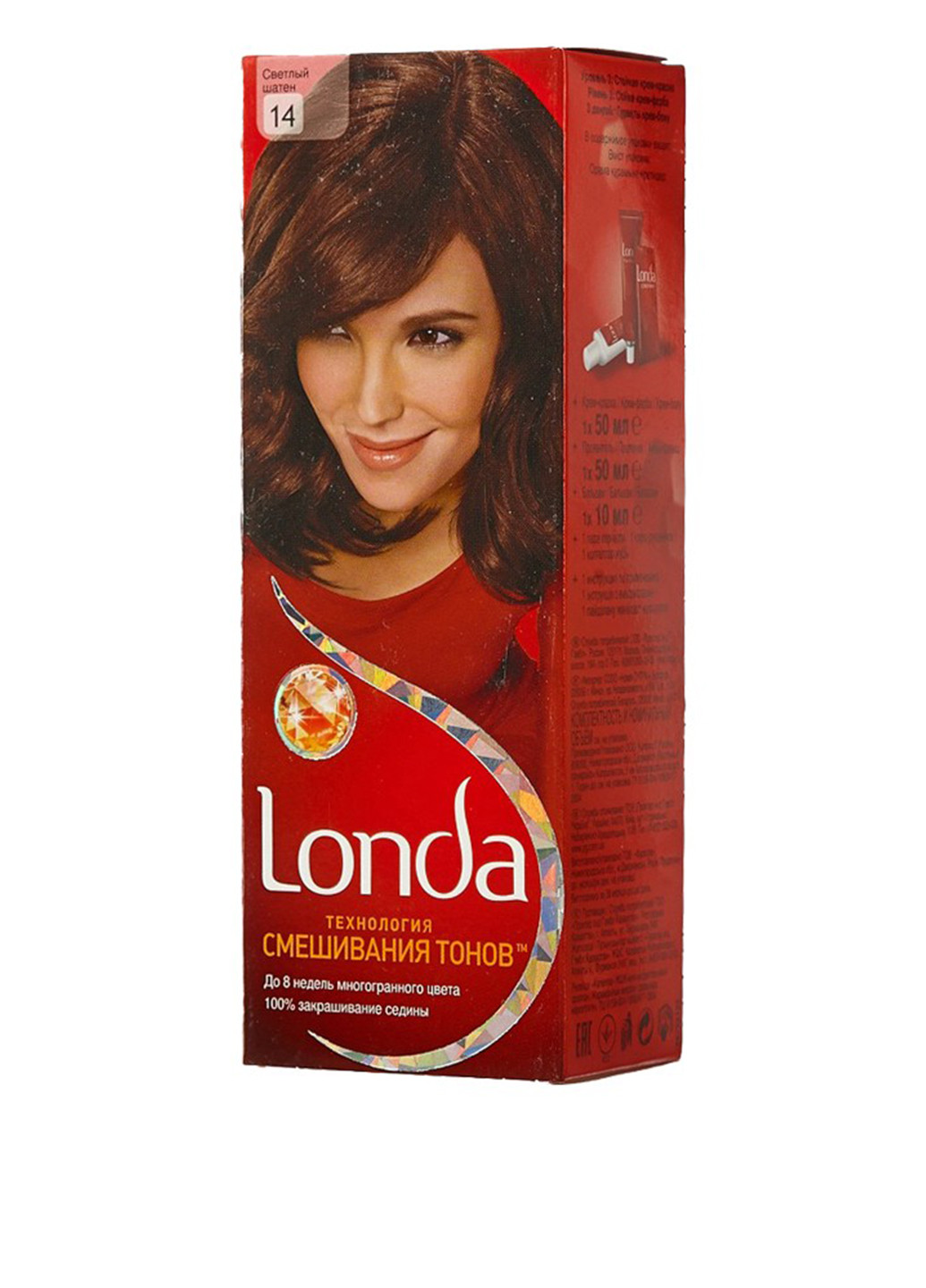 Крем-фарба для волосся стійка №14 (світлий шатен), 50 мл Londa (77792181)