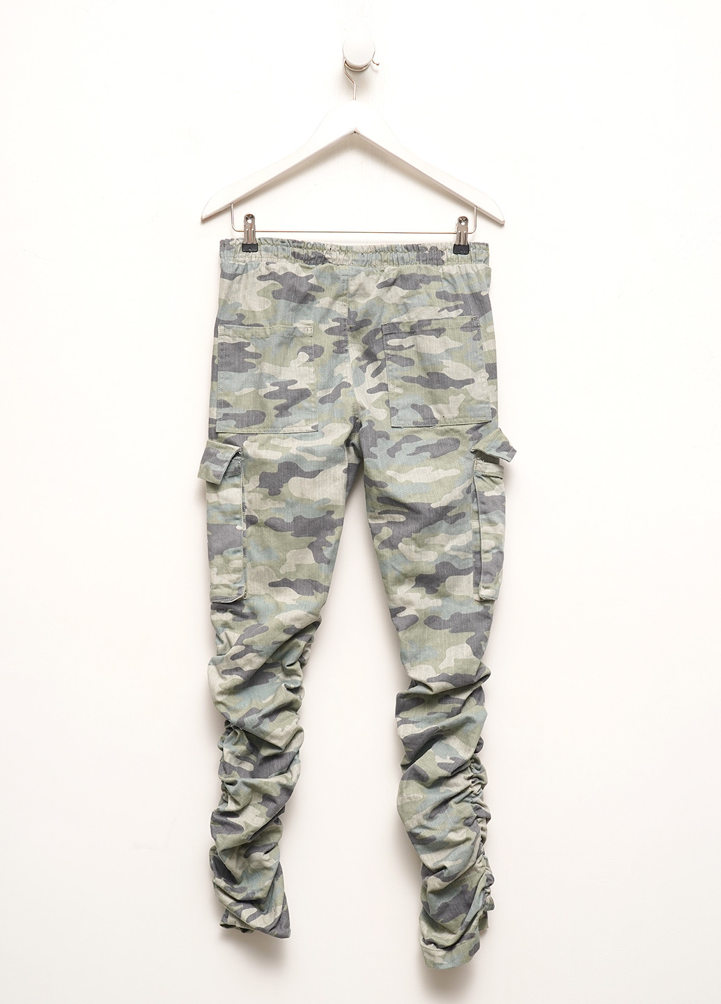 Хаки демисезонные карго джинсы Boohoo