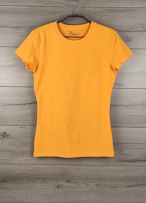 Оранжевая летняя футболка с коротким рукавом Colin's