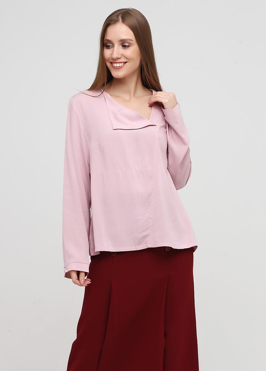 Розово-лиловая демисезонная блуза Vovk