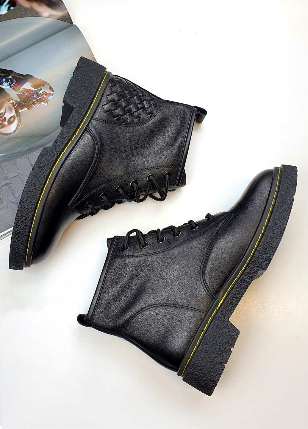 Чорні жіночі черевики шкіряні весняні осінні Berkonty (251198552)