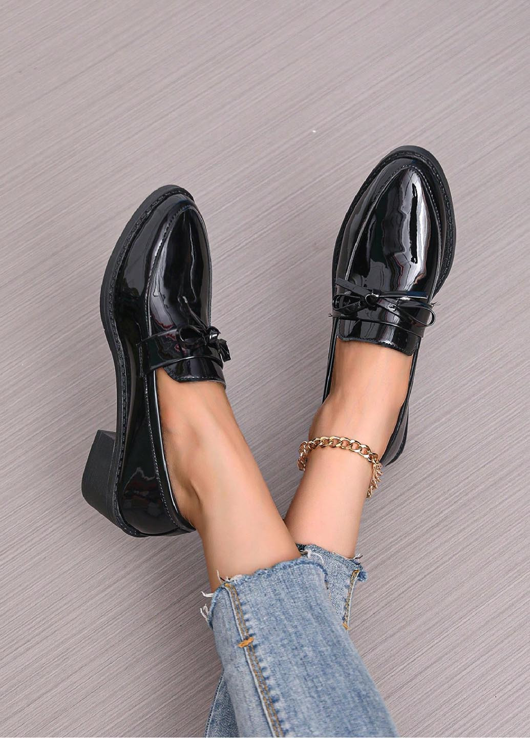 SHEIN Туфлі лофери чорний з штучна шкіра, китай — демісезон (347152702)