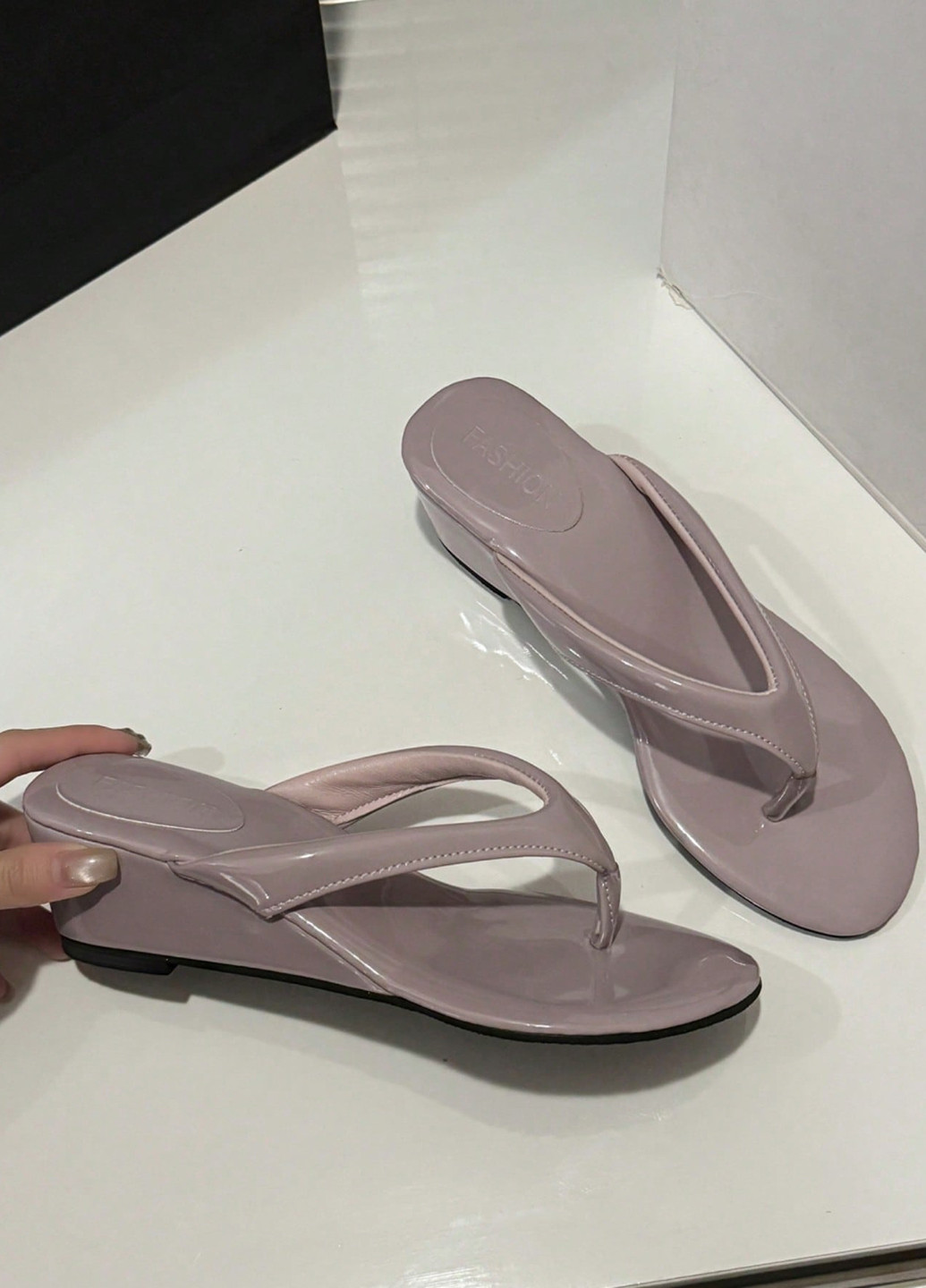 Фиолетовые кэжуал сандалии SHEIN