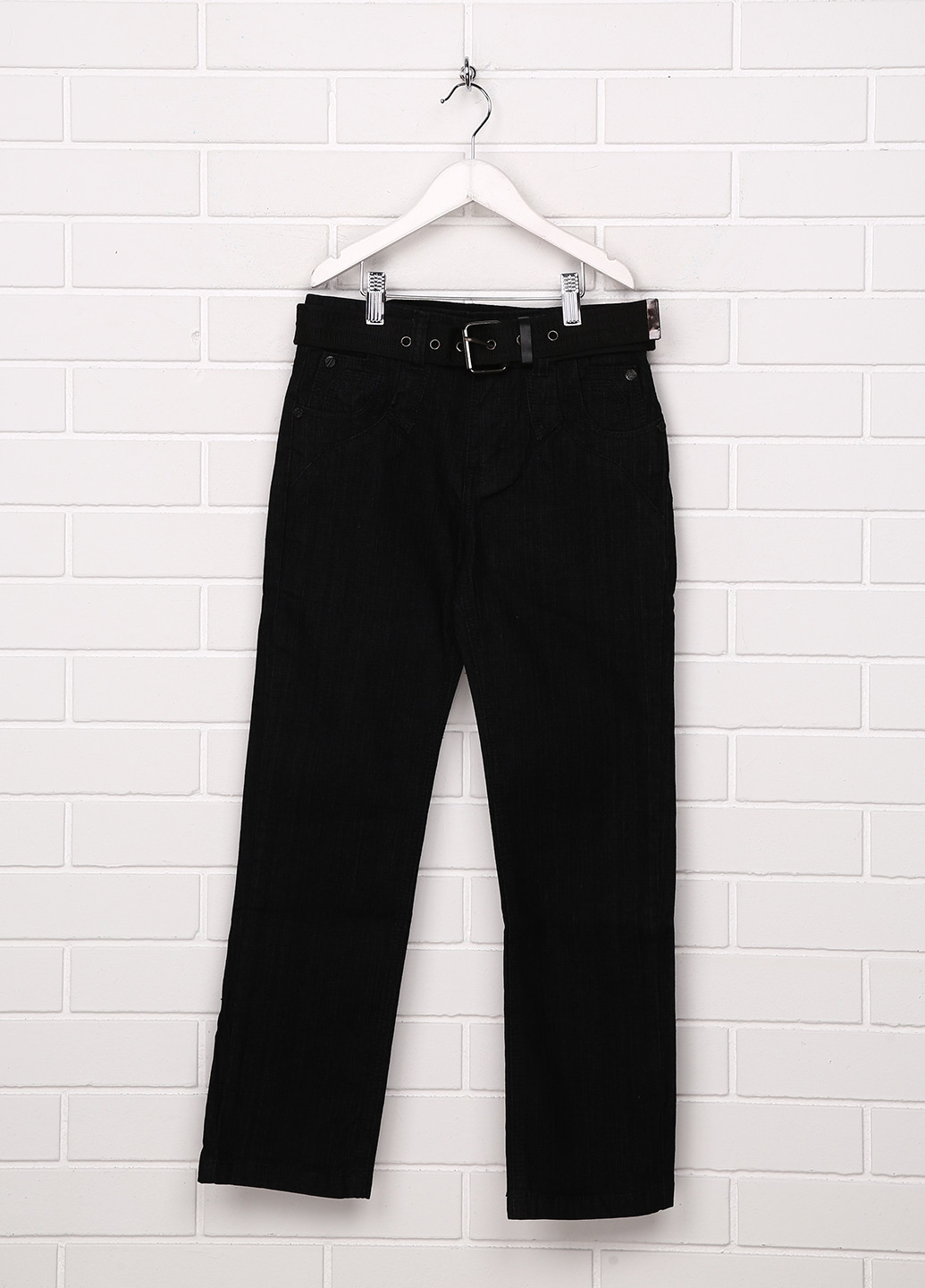 Черные кэжуал демисезонные брюки прямые Yuke