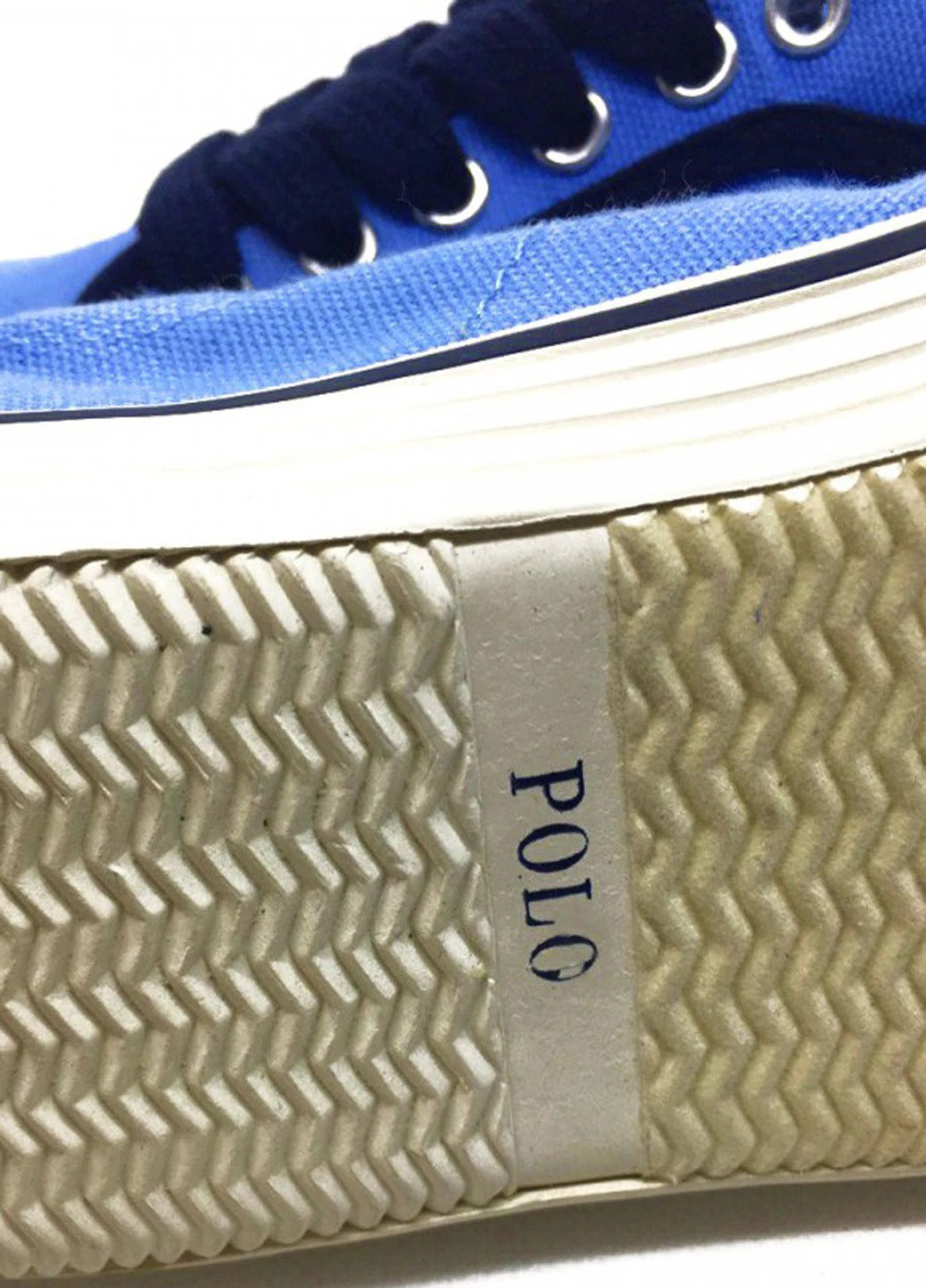 Голубые кеды Ralph Lauren