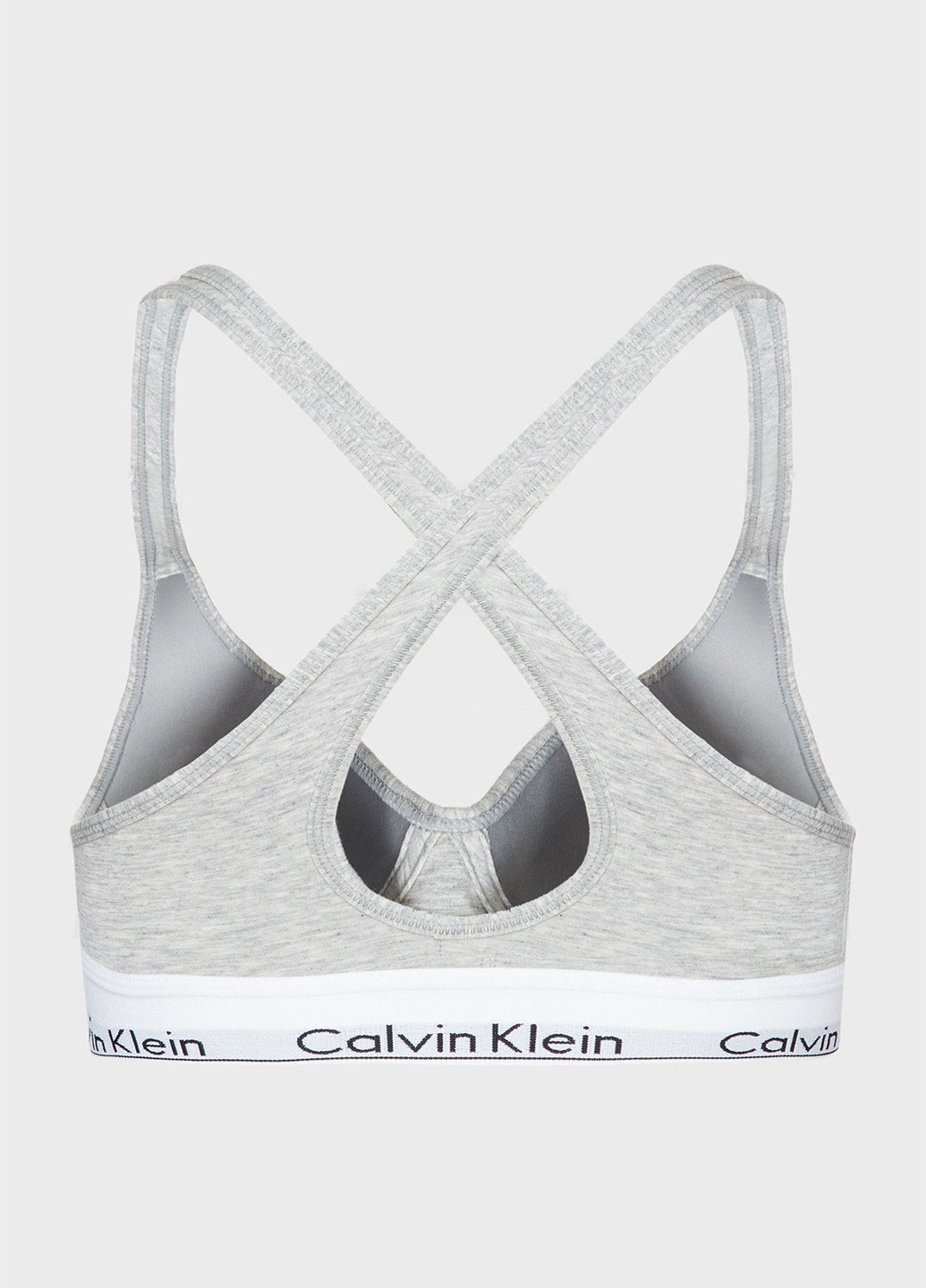Серый топ бюстгальтер Calvin Klein без косточек хлопок