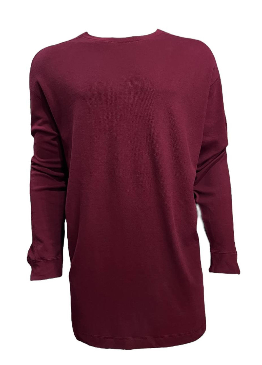 Бордовый демисезонный кэжуал лонгслив Roundtree & Yorke однотонный