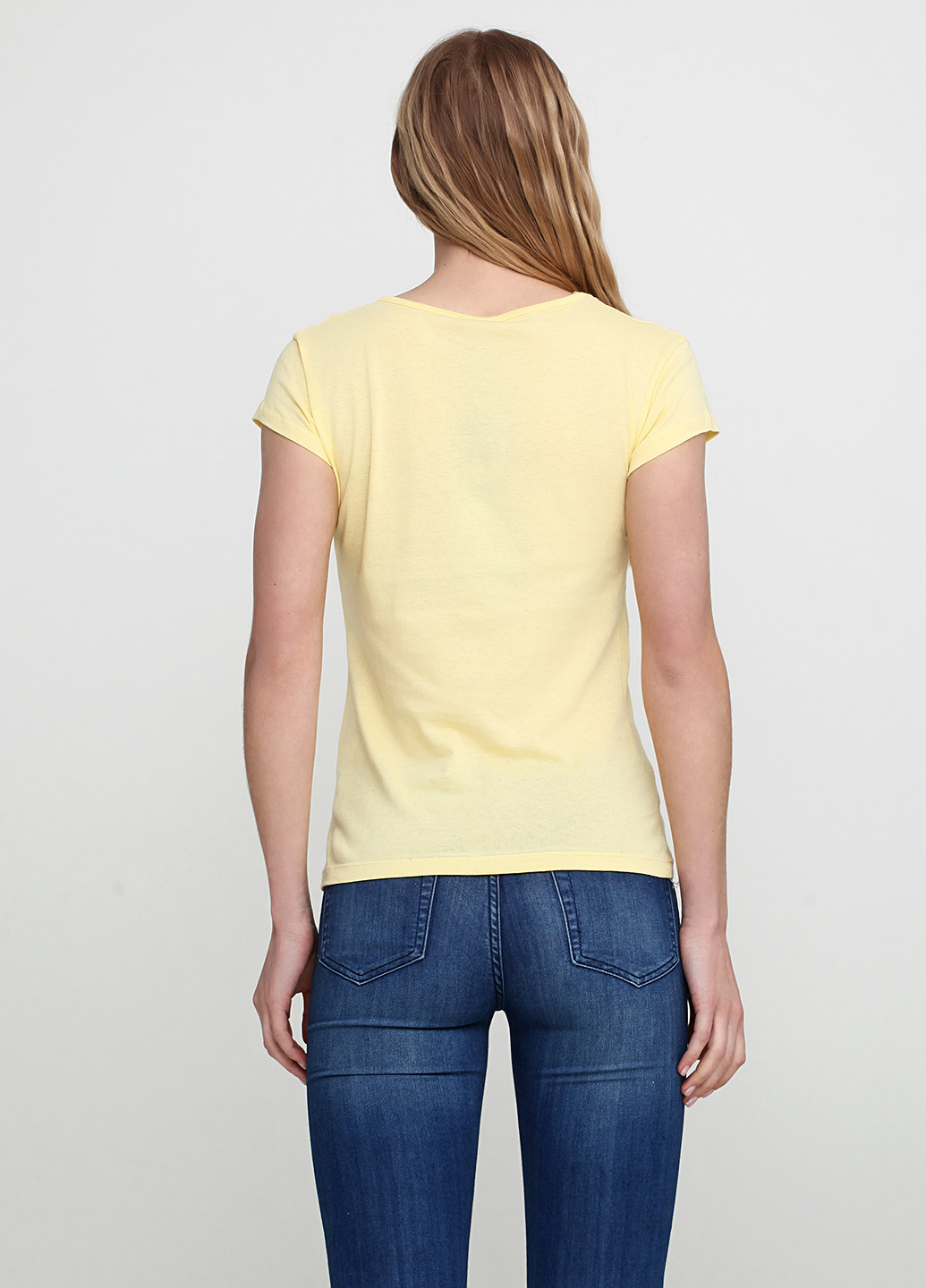 Желтая летняя футболка OTTODIX