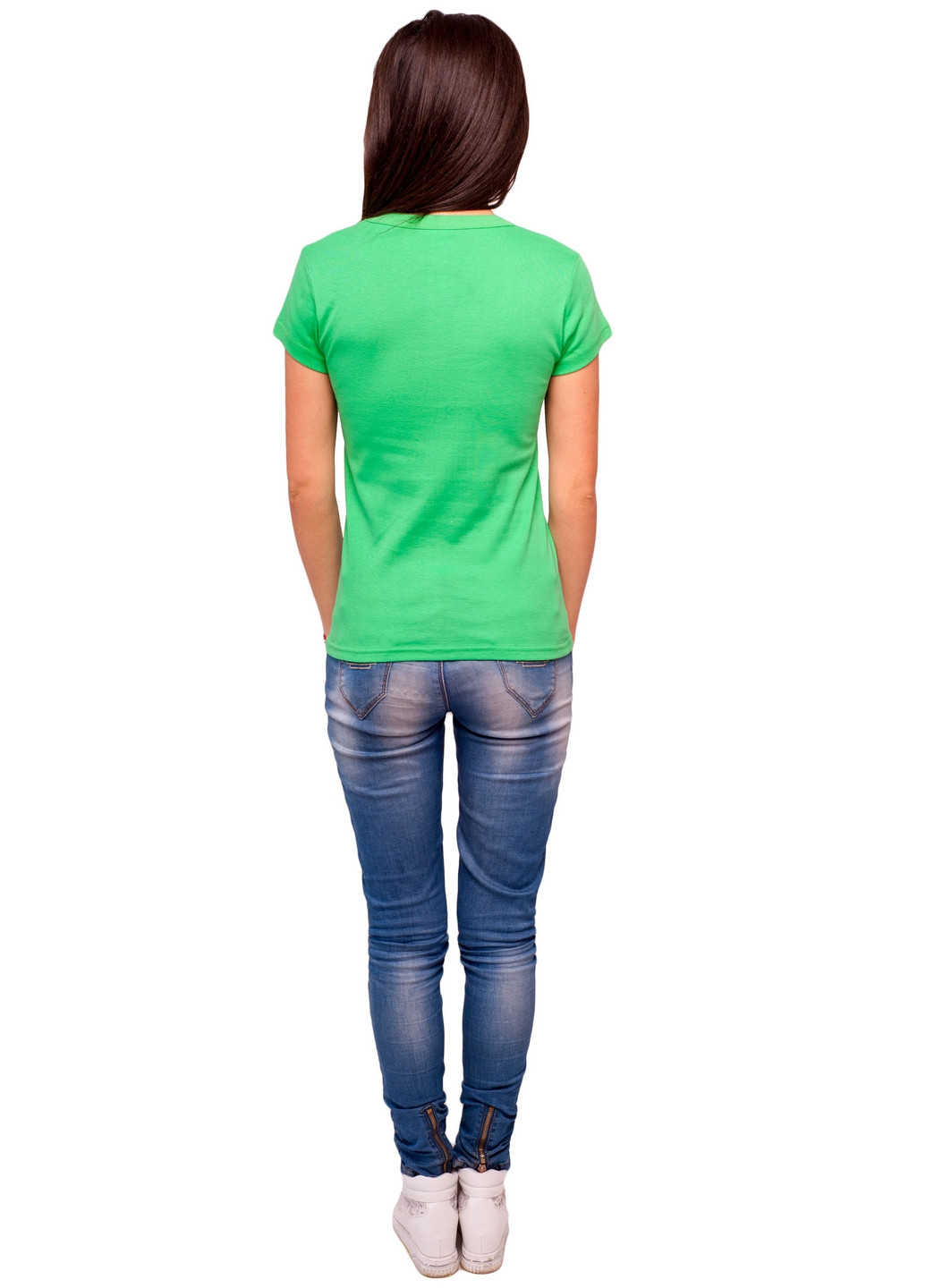 Зеленая всесезон футболка женская Наталюкс 21-2369