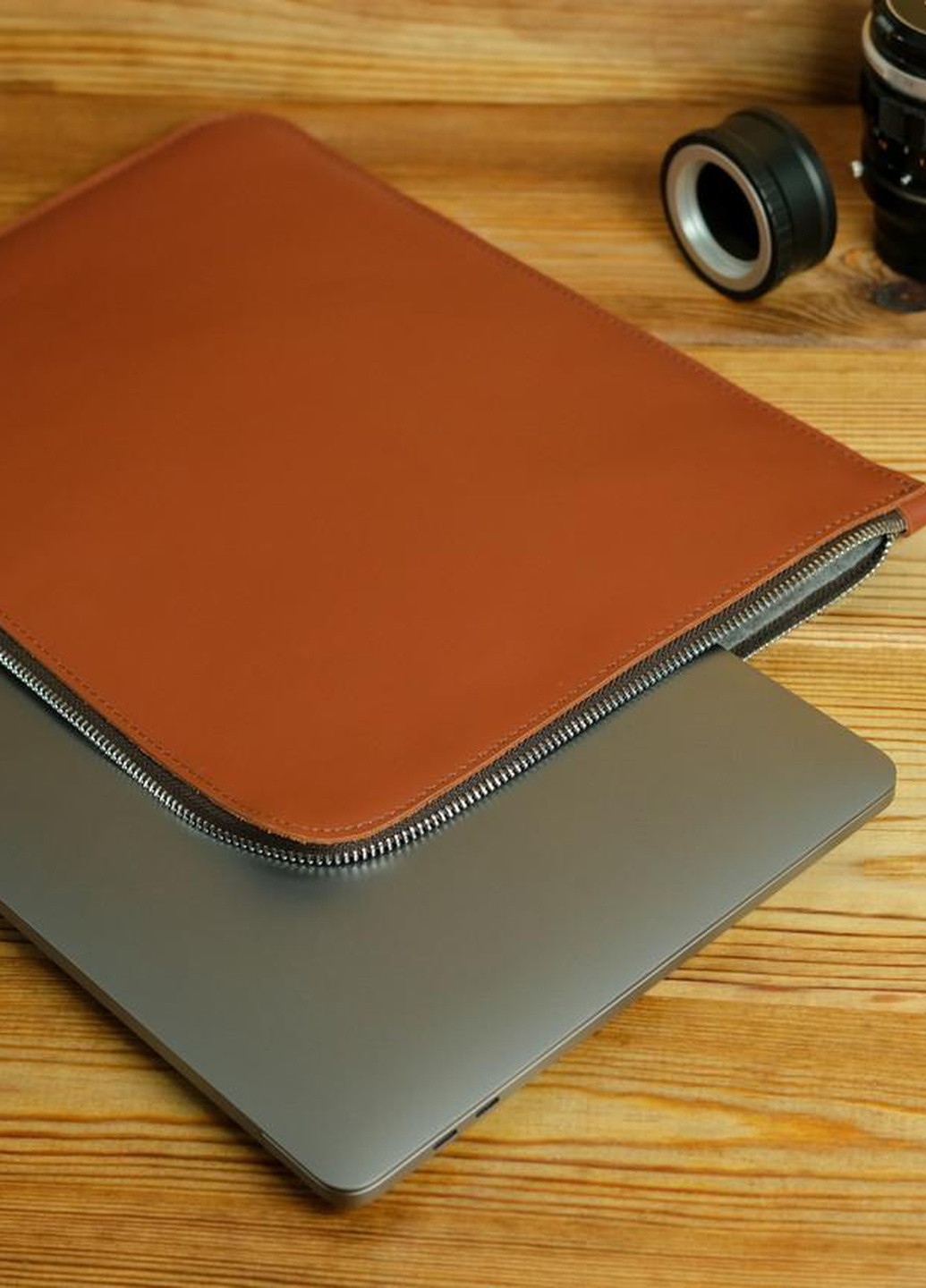 Шкіряний чохол для MacBook на блискавці з повстю Дизайн №41 Berty (253861790)