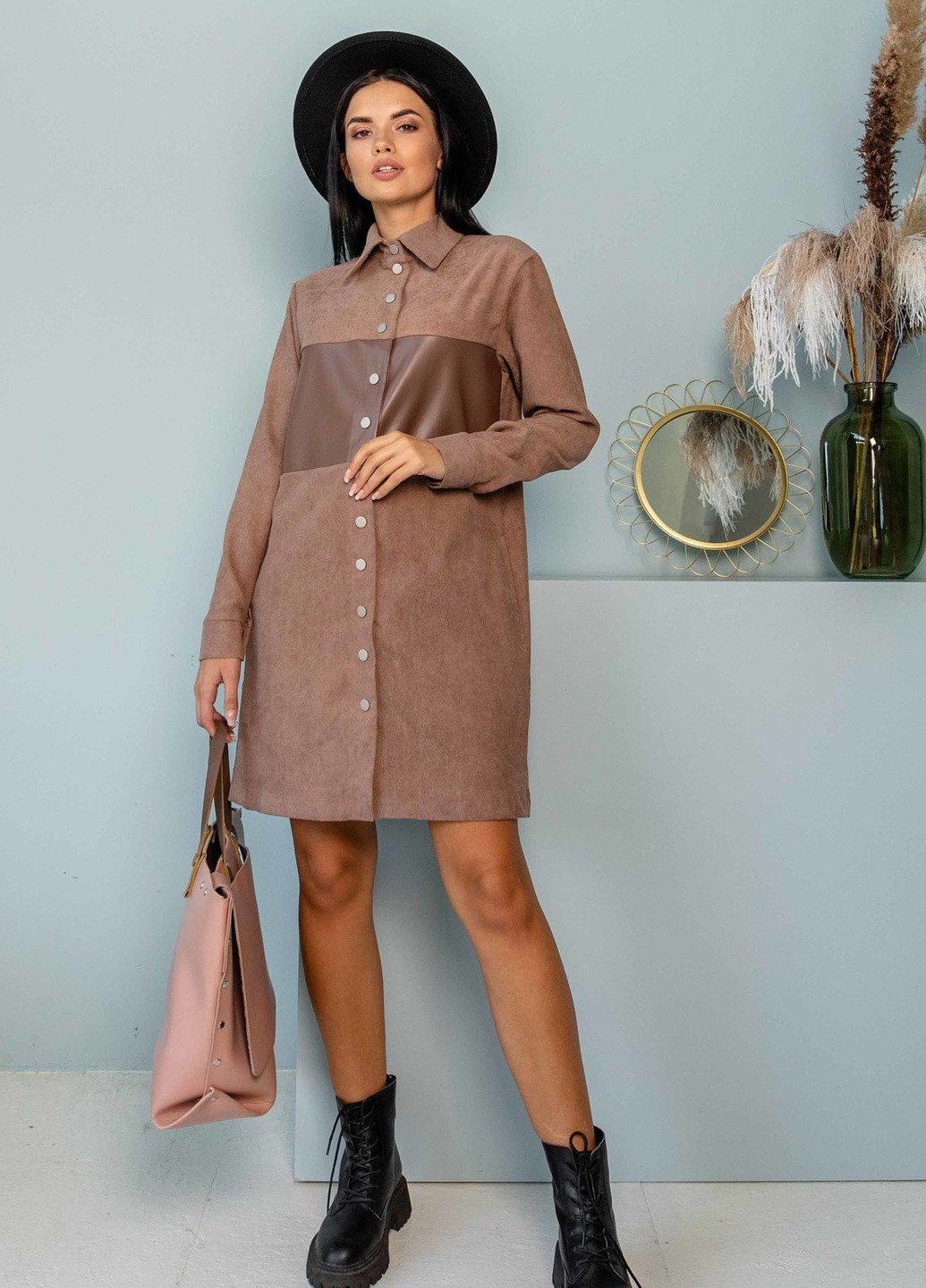 Бежева кежуал сукня Ри Мари однотонна