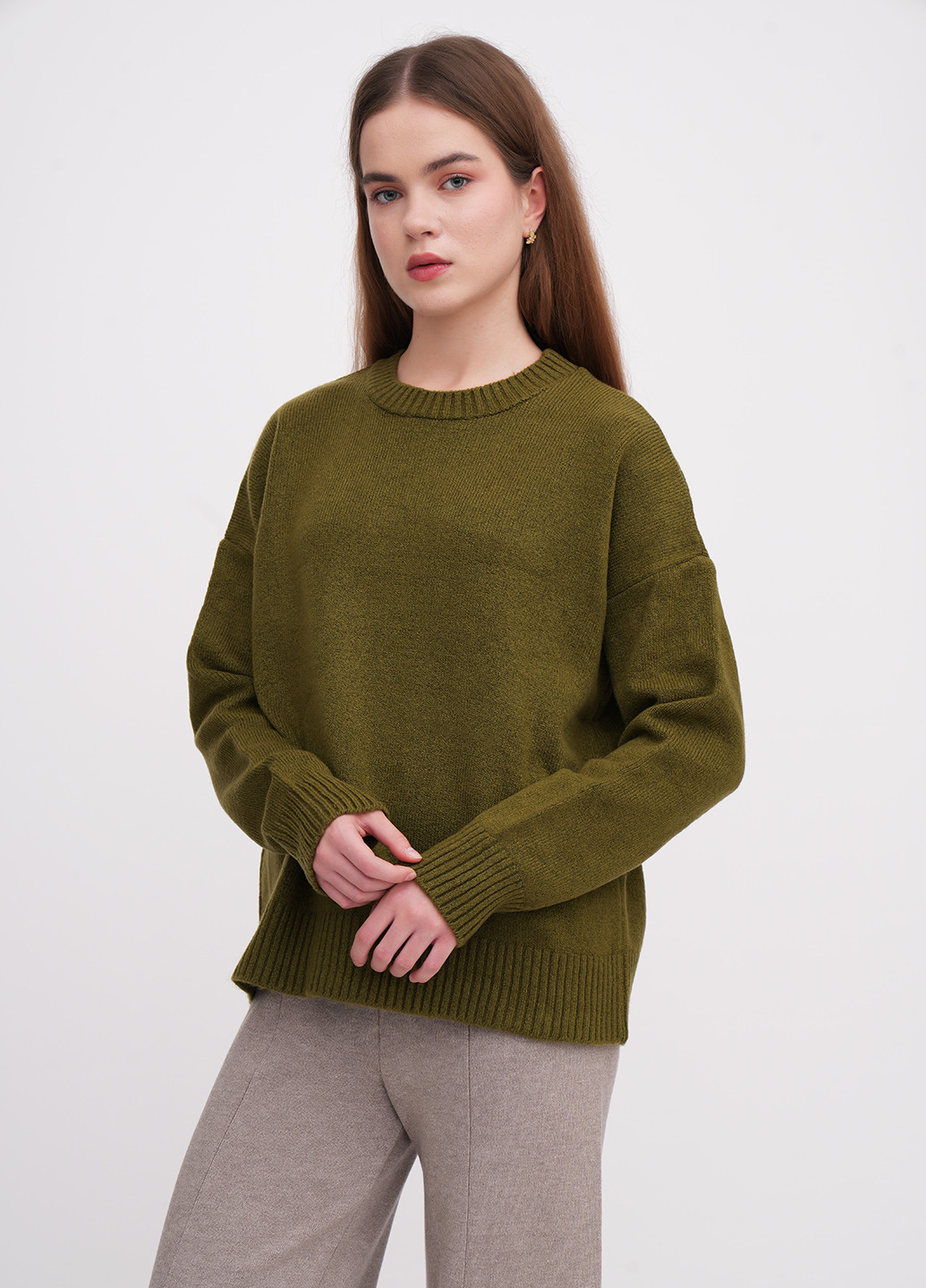 Серый демисезонный свитер EQUILIBRI