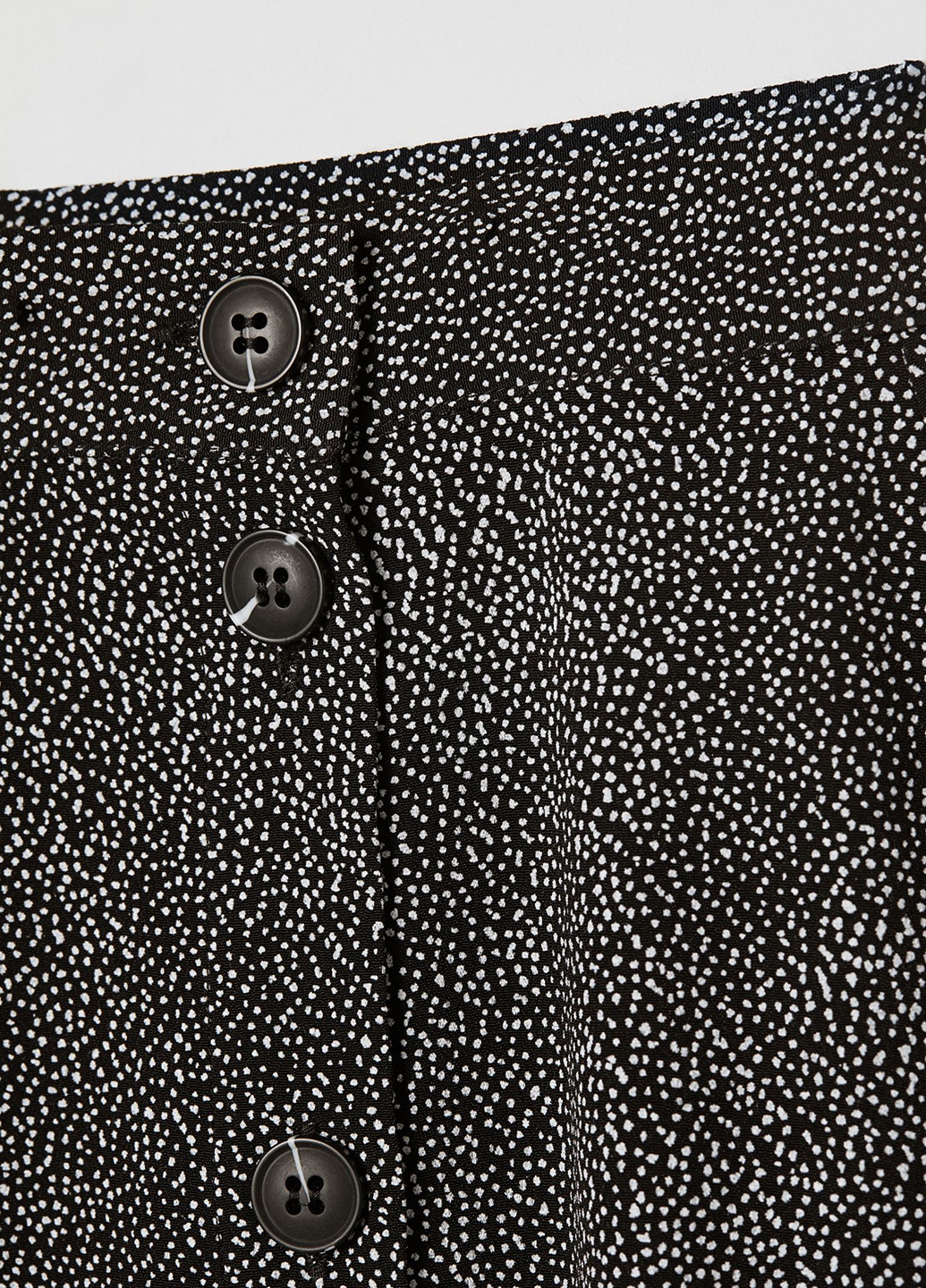 Черно-белая кэжуал "перец с солью" юбка H&M а-силуэта (трапеция)