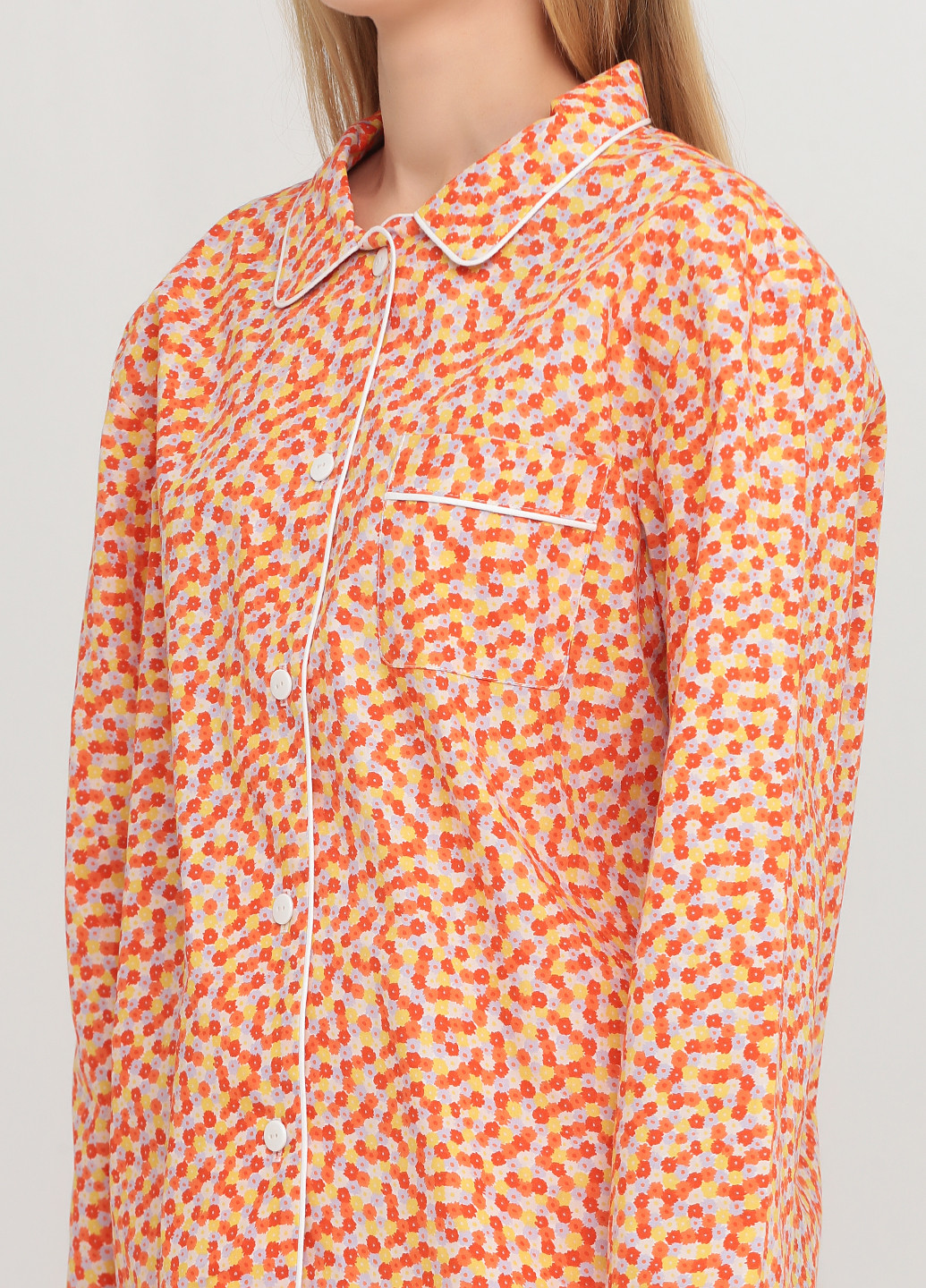 Помаранчева всесезон піжама (сорочка, штани) рубашка + брюки MOONS