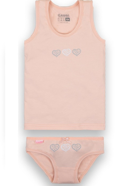 Персиковый демисезонный детский комплект белья для девочки ktd-21-2 Габби