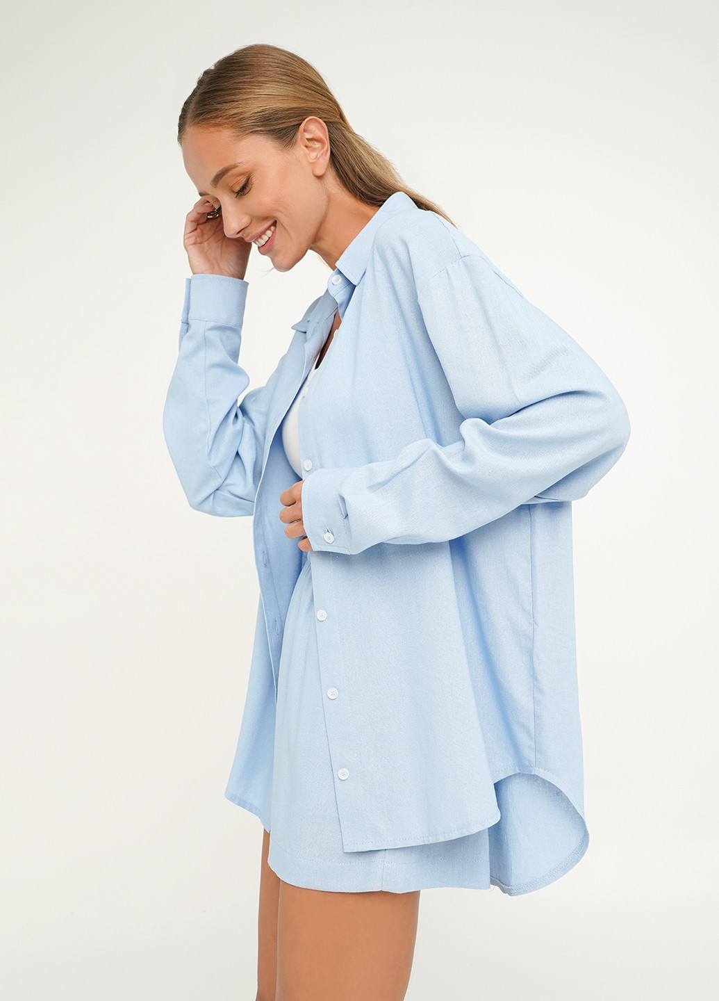 Сорочка жіноча оверсайз з льону KASTA design (294817551)