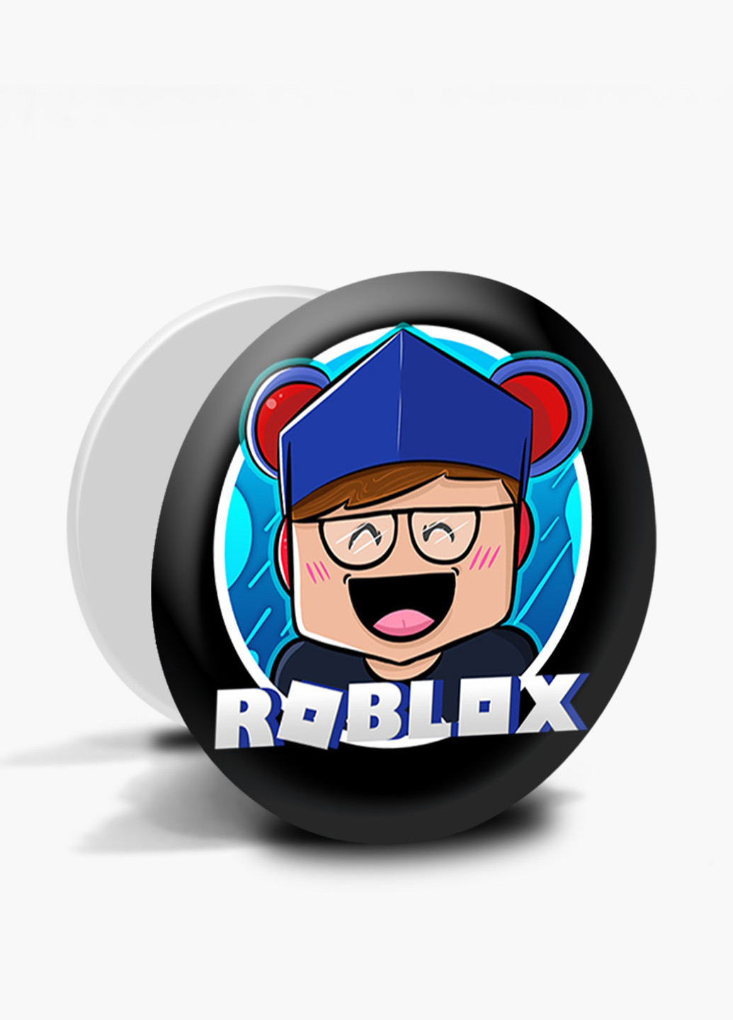 Попсокет (Popsockets) держатель для смартфона Роблокс (Roblox) (8754-1220) Черный MobiPrint (216748401)