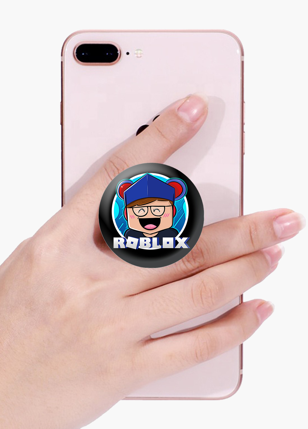 Попсокет (Popsockets) тримач для смартфону Роблокс (Roblox) (8754-1220) Чорний MobiPrint (216748401)