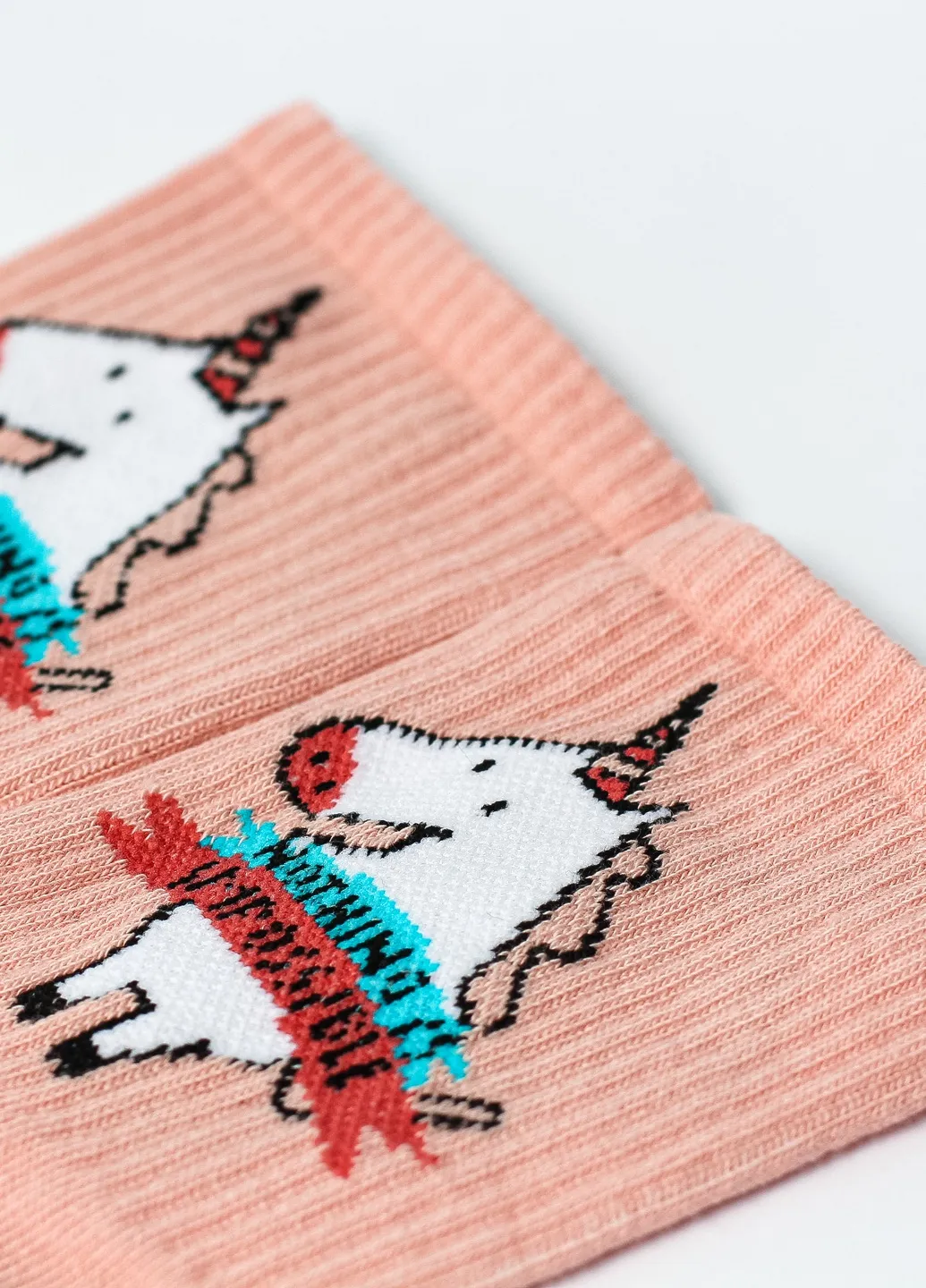 Розовые носки единорог Crazy Llama`s рисунки (211434648)