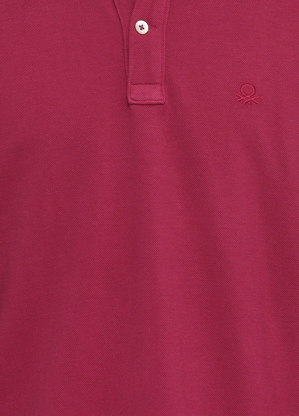 Малиновая футболка-поло для мужчин United Colors of Benetton однотонная