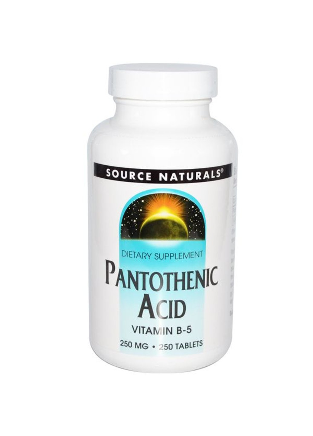 , Пантотеновая кислота, витамин В-5, 250 мг, 250 таблеток Source Naturals (255410006)
