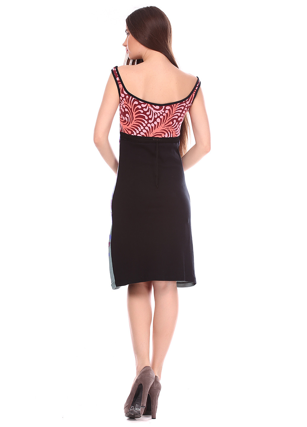 Темно-бирюзовое кэжуал платье Custo Barcelona с абстрактным узором