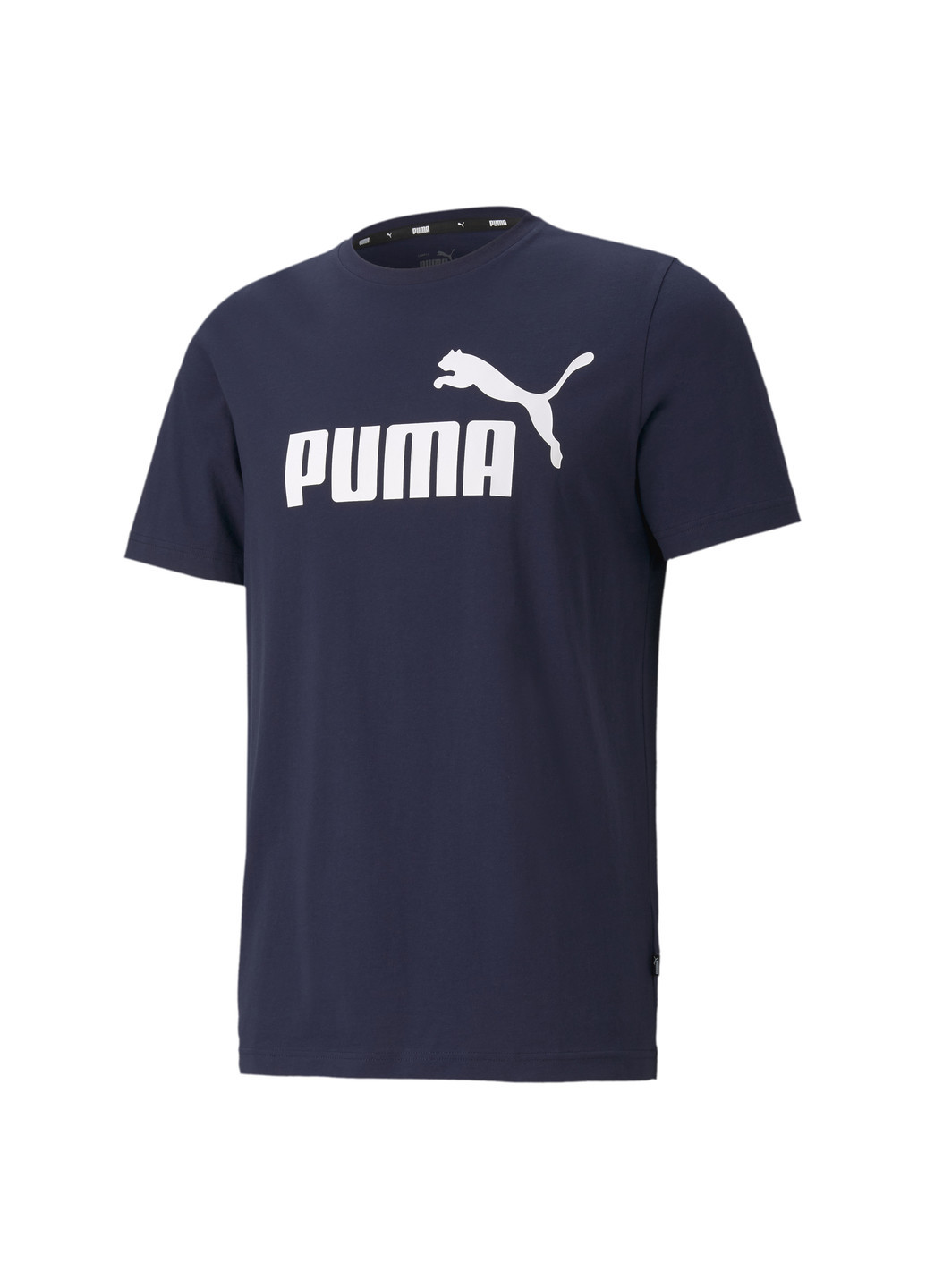 Синяя футболка essentials logo men's tee Puma