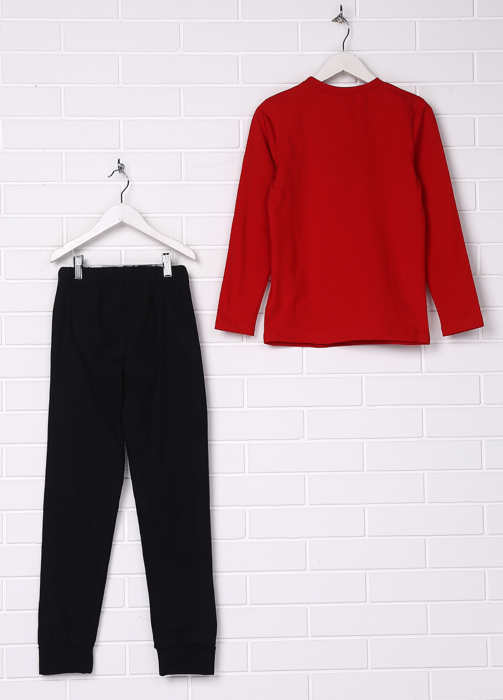 Червоний демісезонний комплект (лонгслив, брюки) Фабрика наш одяг
