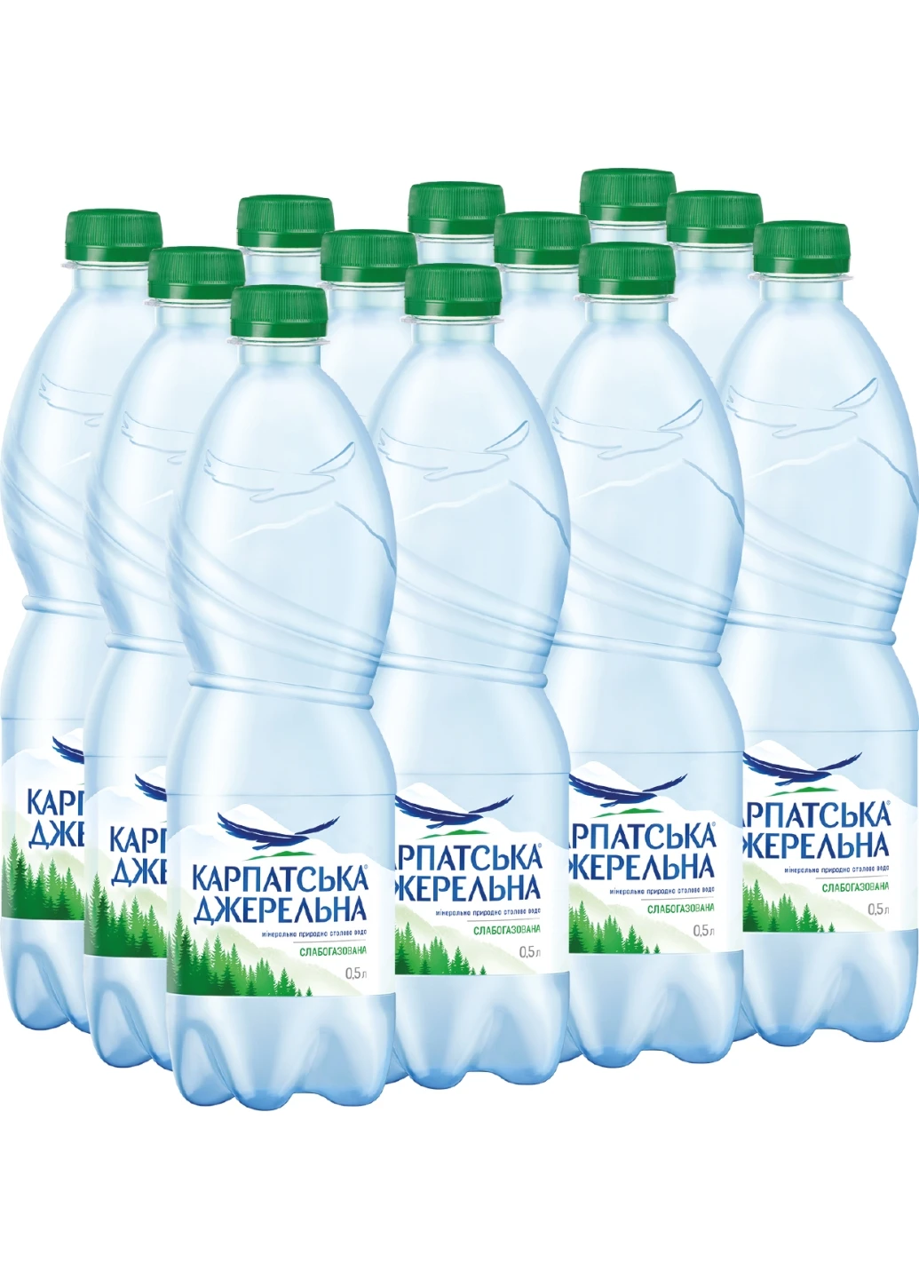 Вода Карпатська Джерельна слабогазована 0,5 л Карпатська Джерельна kd002-K (253178144)