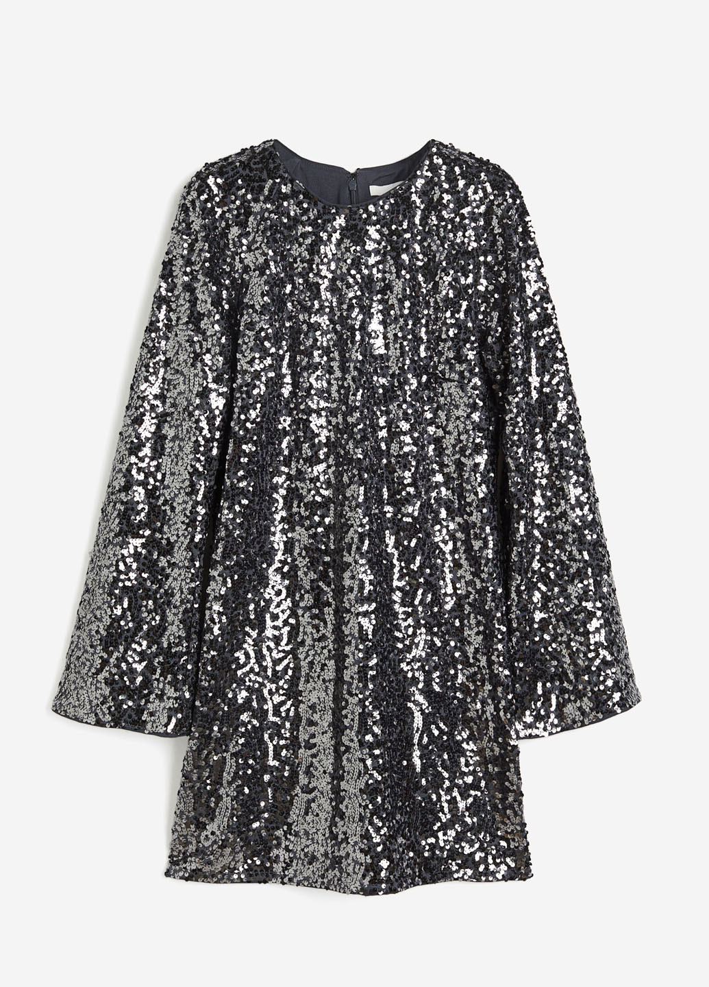 Темно-серое кэжуал, вечернее платье а-силуэт H&M меланжевое