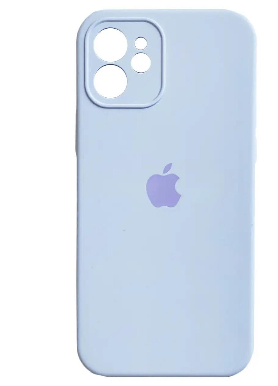 Силиконовый Чехол Накладка Закрытая Камера Silicone Case Full Camera Для iPhone 12 Lilac Cream No Brand (254091729)