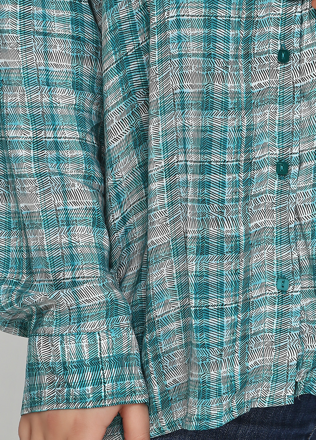 Зеленая кэжуал рубашка в клетку Colours