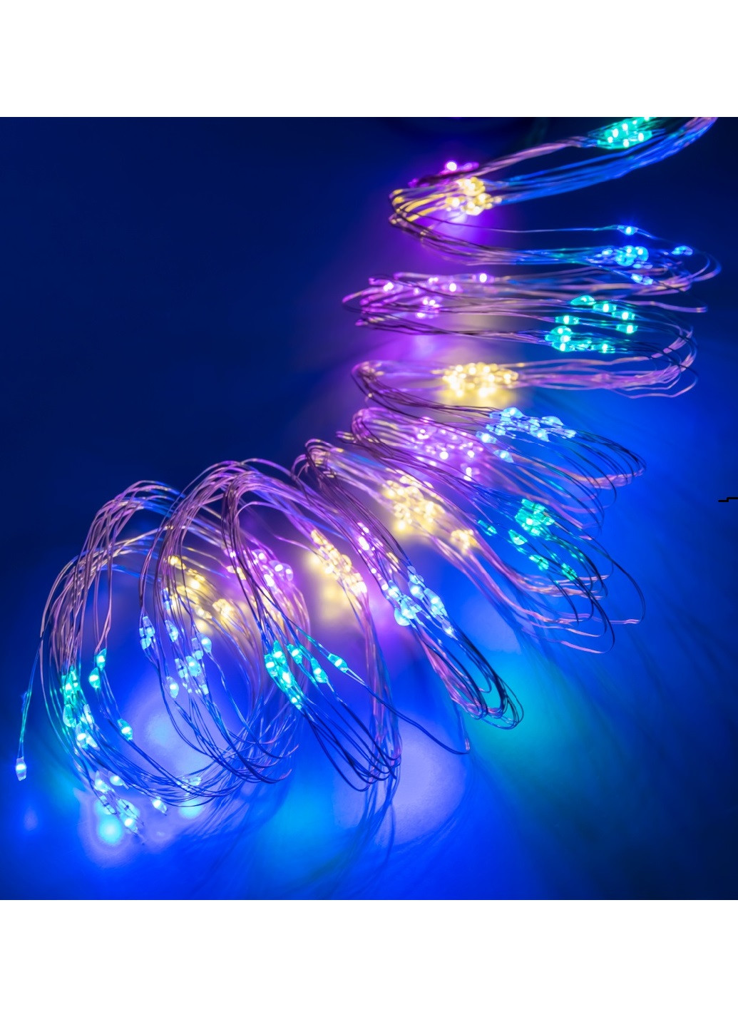 Светодиодная гирлянда нить конский хвост капля росы 2 м 200 LED 10 нитей (30184-Нов) Разноцветный Francesco Marconi (251385117)