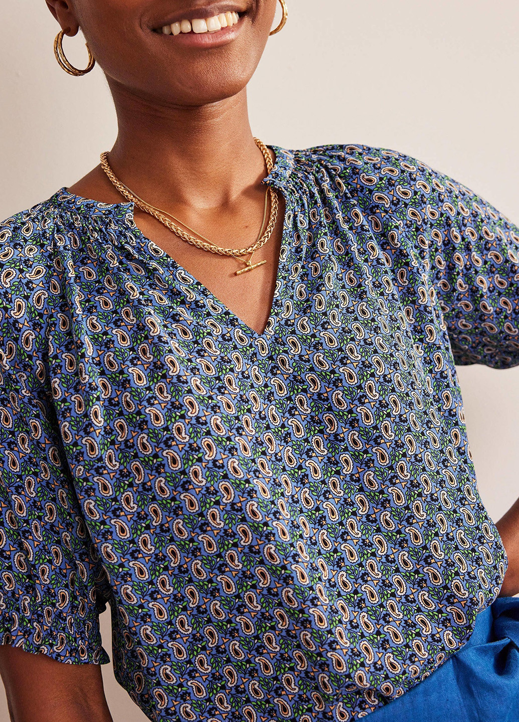 Светло-синяя блуза Boden