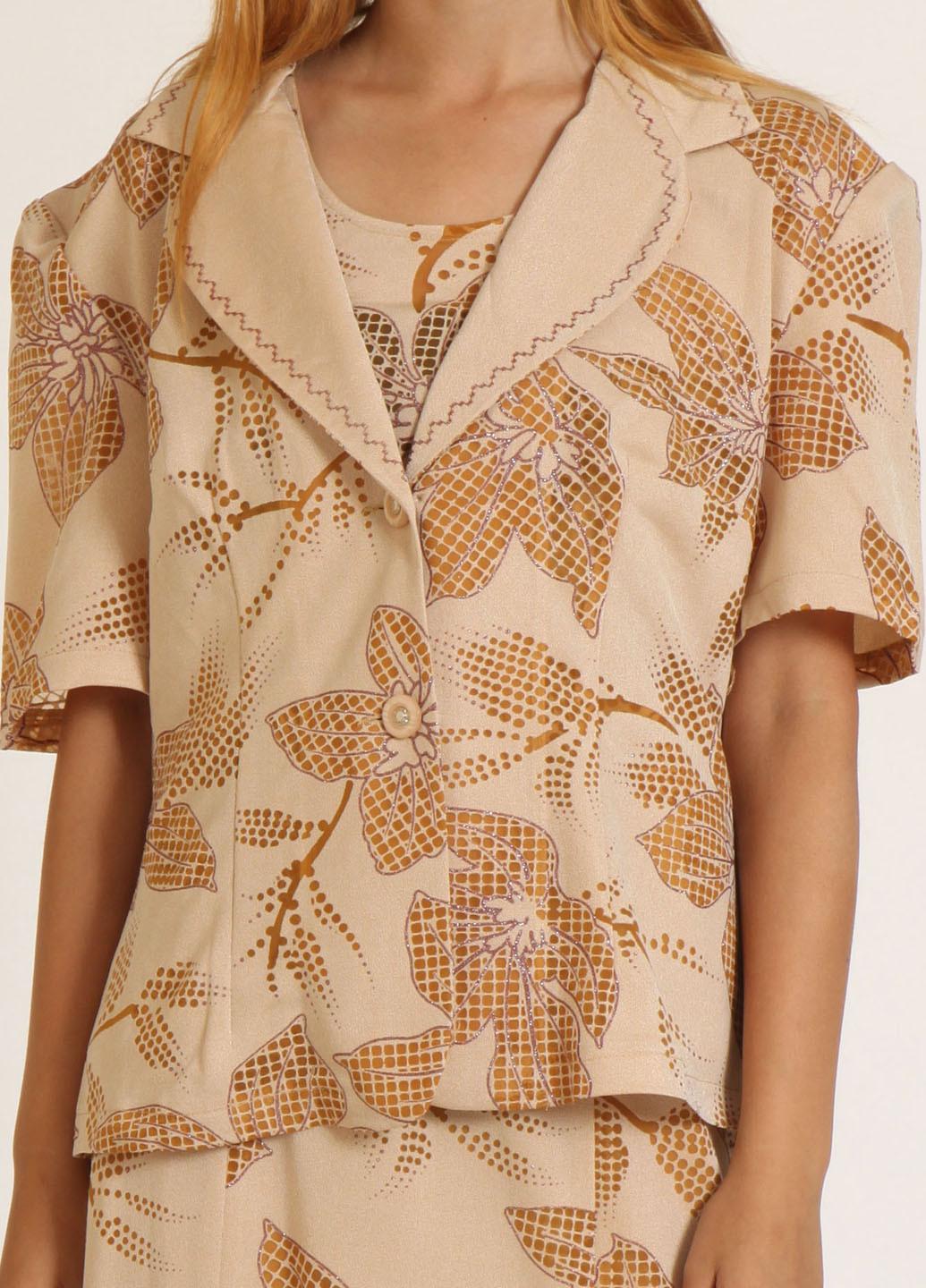 Костюм (блуза, жакет, юбка) Weill Aidi юбочный бежевый кэжуал