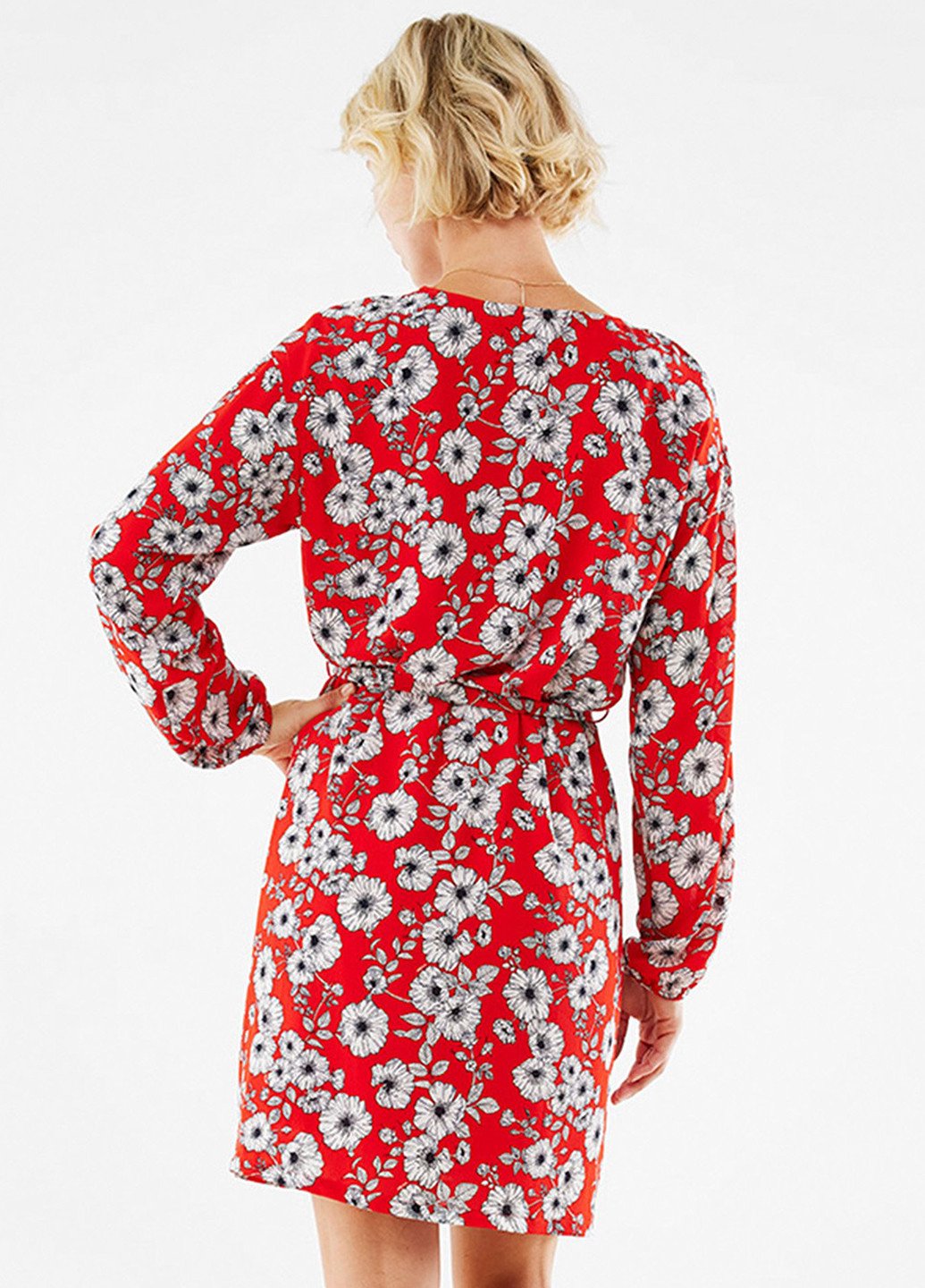 Красное кэжуал платье Mexx с цветочным принтом