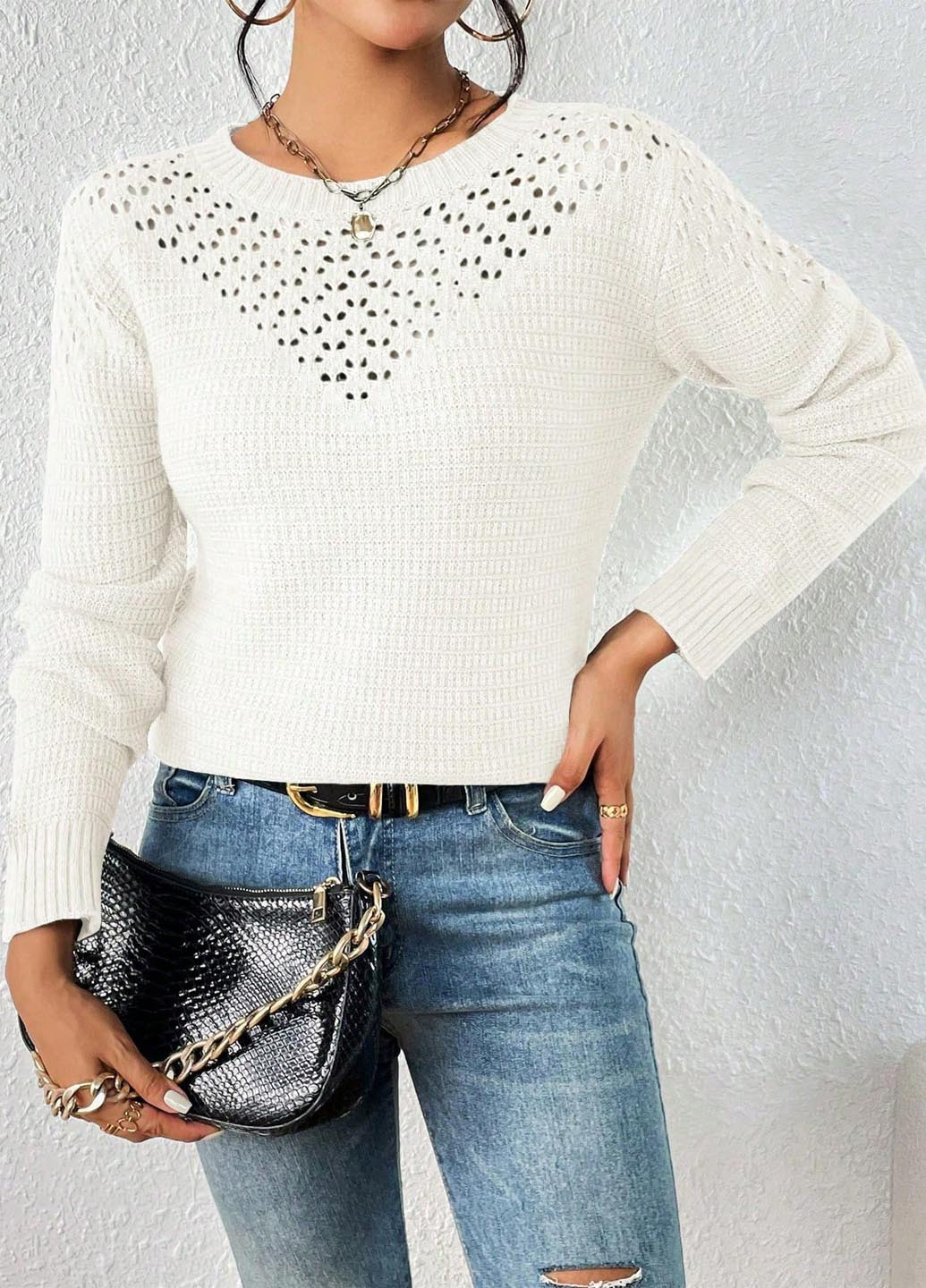 Молочний демісезонний джемпер джемпер SHEIN