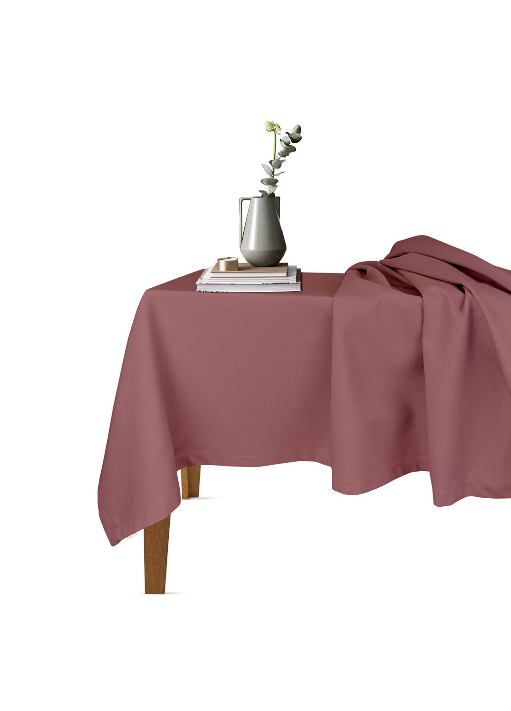 Столовий набір для сервірування столу скатертина Cherry 140х180 і серветки тканинні White 35х35 - 4 шт (4822052073674) Cosas (252506558)